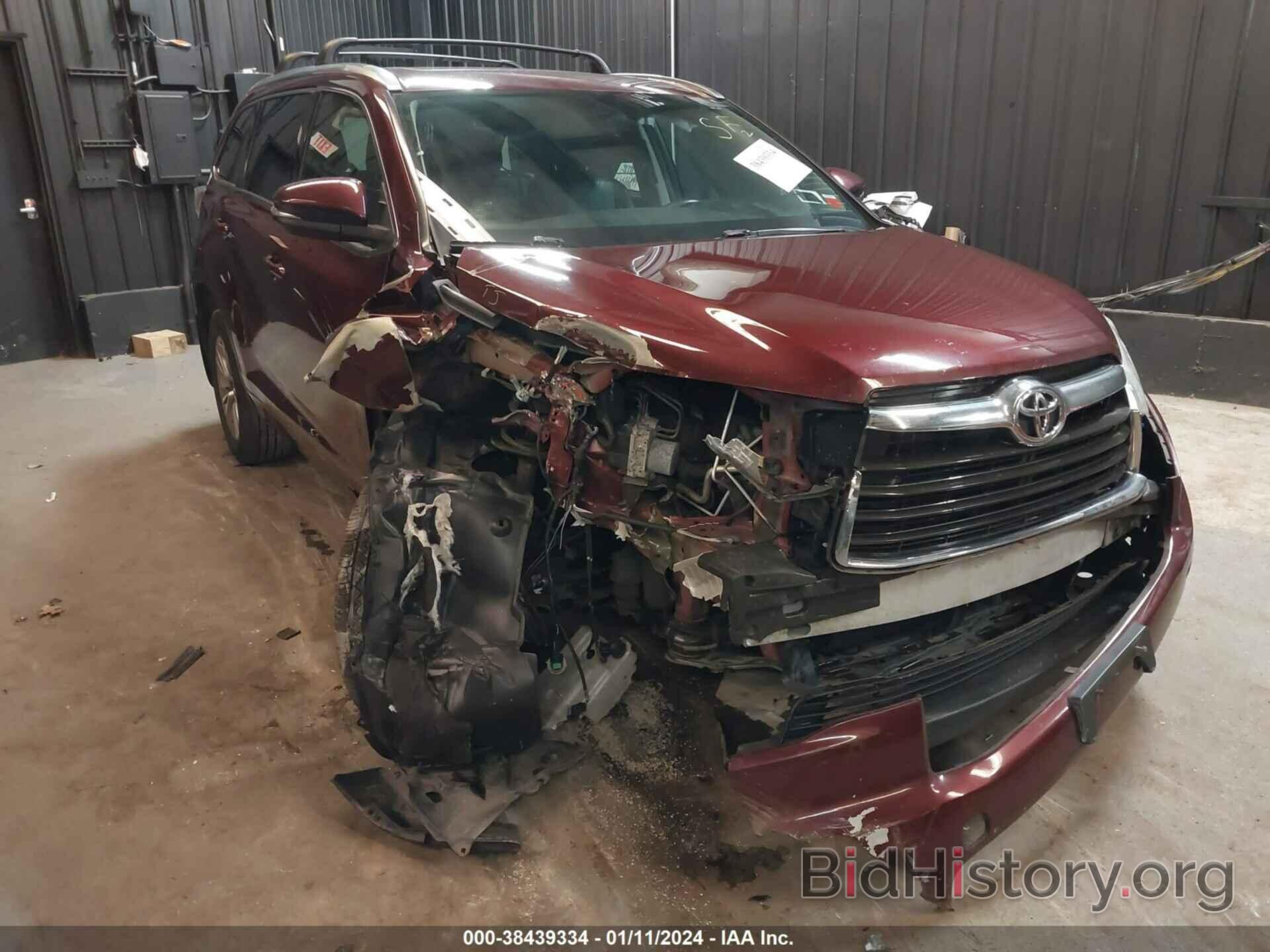 Photo 5TDJKRFH0FS127384 - TOYOTA HIGHLANDER 2015