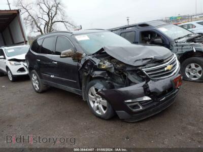 2014 Chevrolet TRAVERSE LTZ, черный — VIN 1GNKRJKD4EJ253268, IAAI