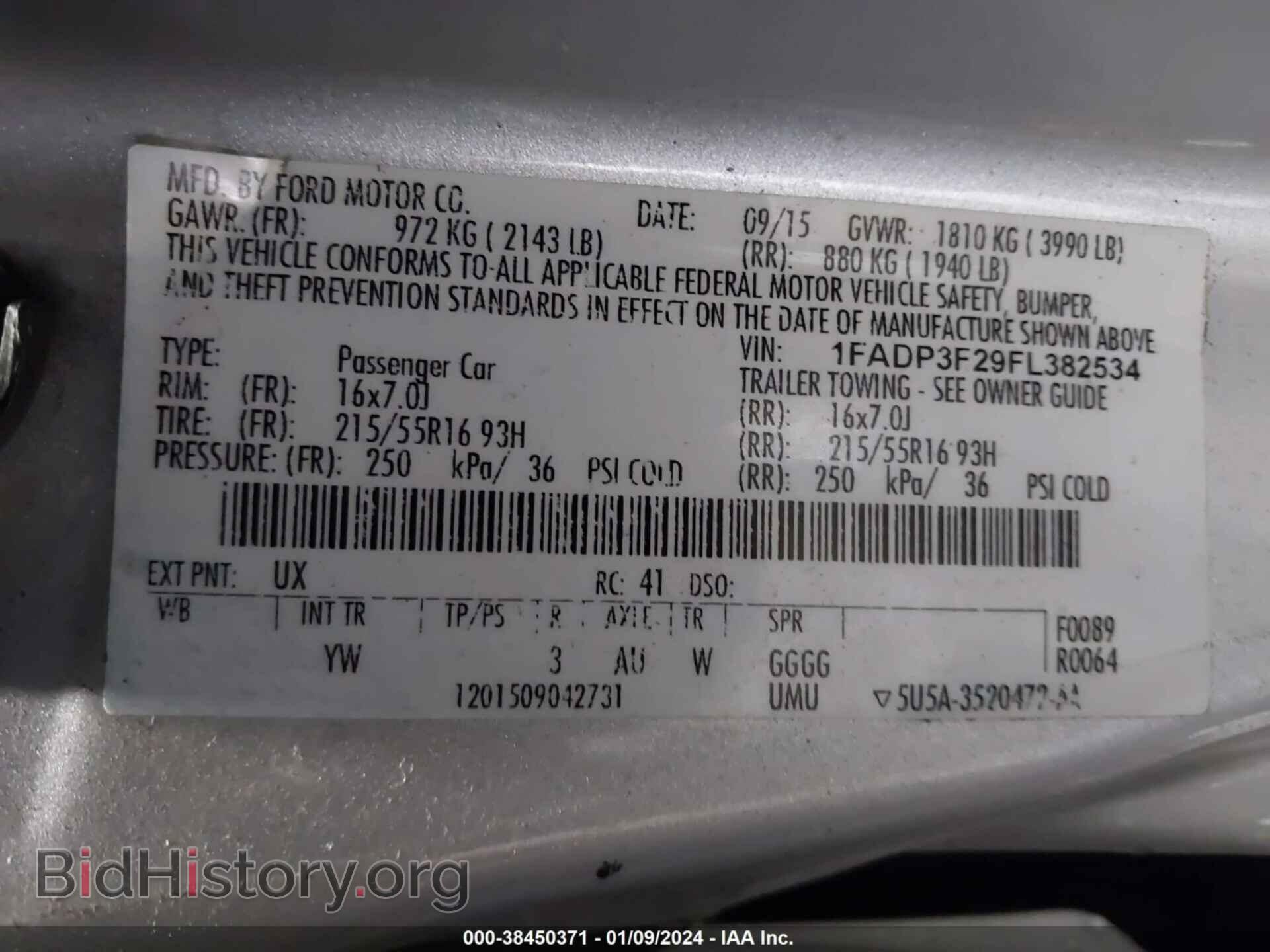 2015 FORD FOCUS - VIN: 1FADP3F29FL382534 - Photo 9