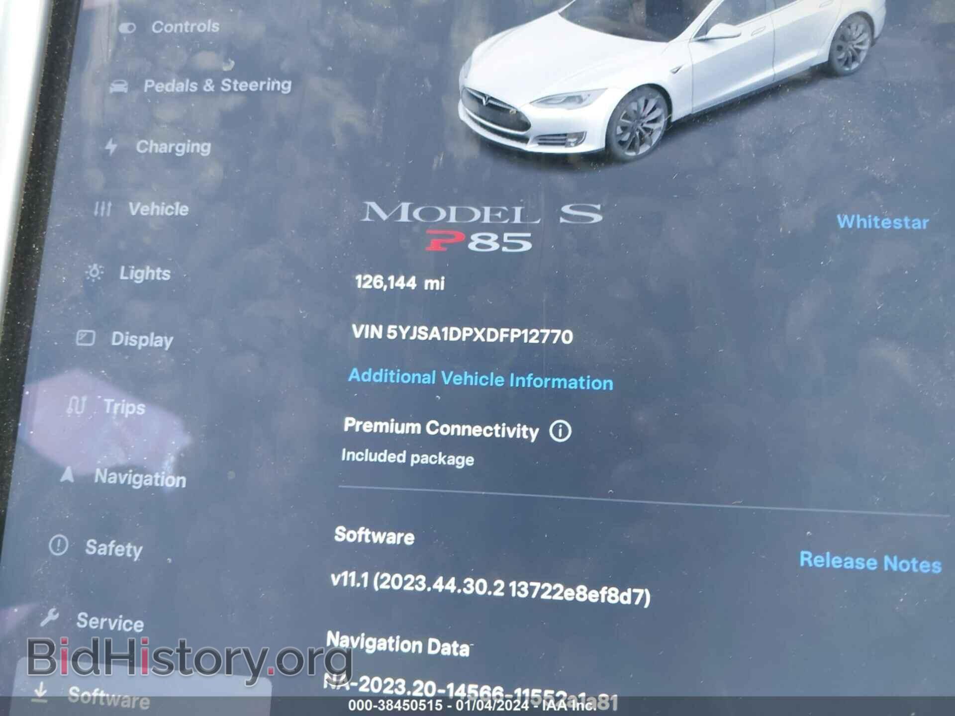 2013 TESLA MODEL S - VIN: 5YJSA1DPXDFP12770 - Photo 7