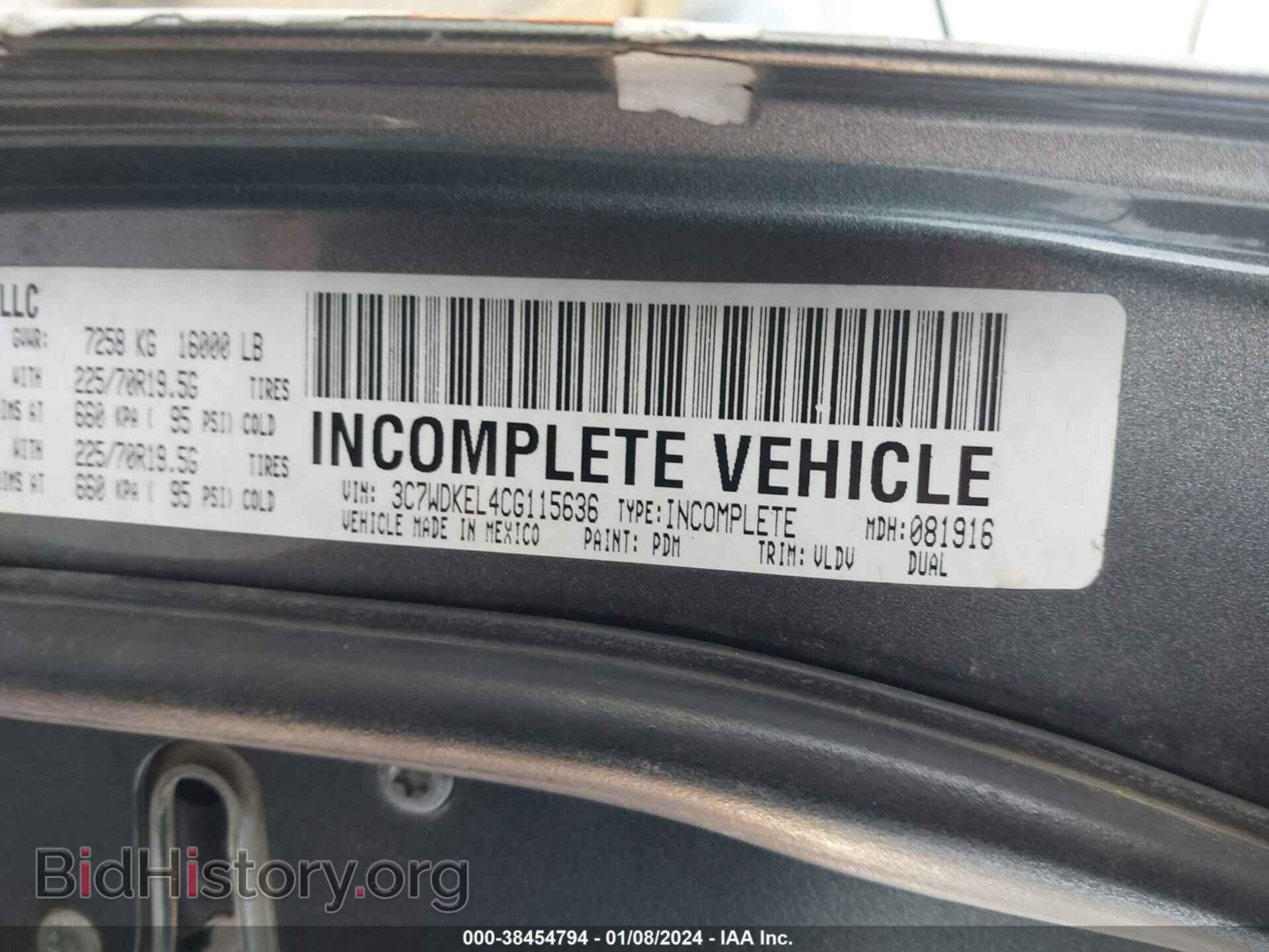 2012 RAM 4500 CHASSIS - VIN: 3C7WDKEL4CG115636 - Фото 9