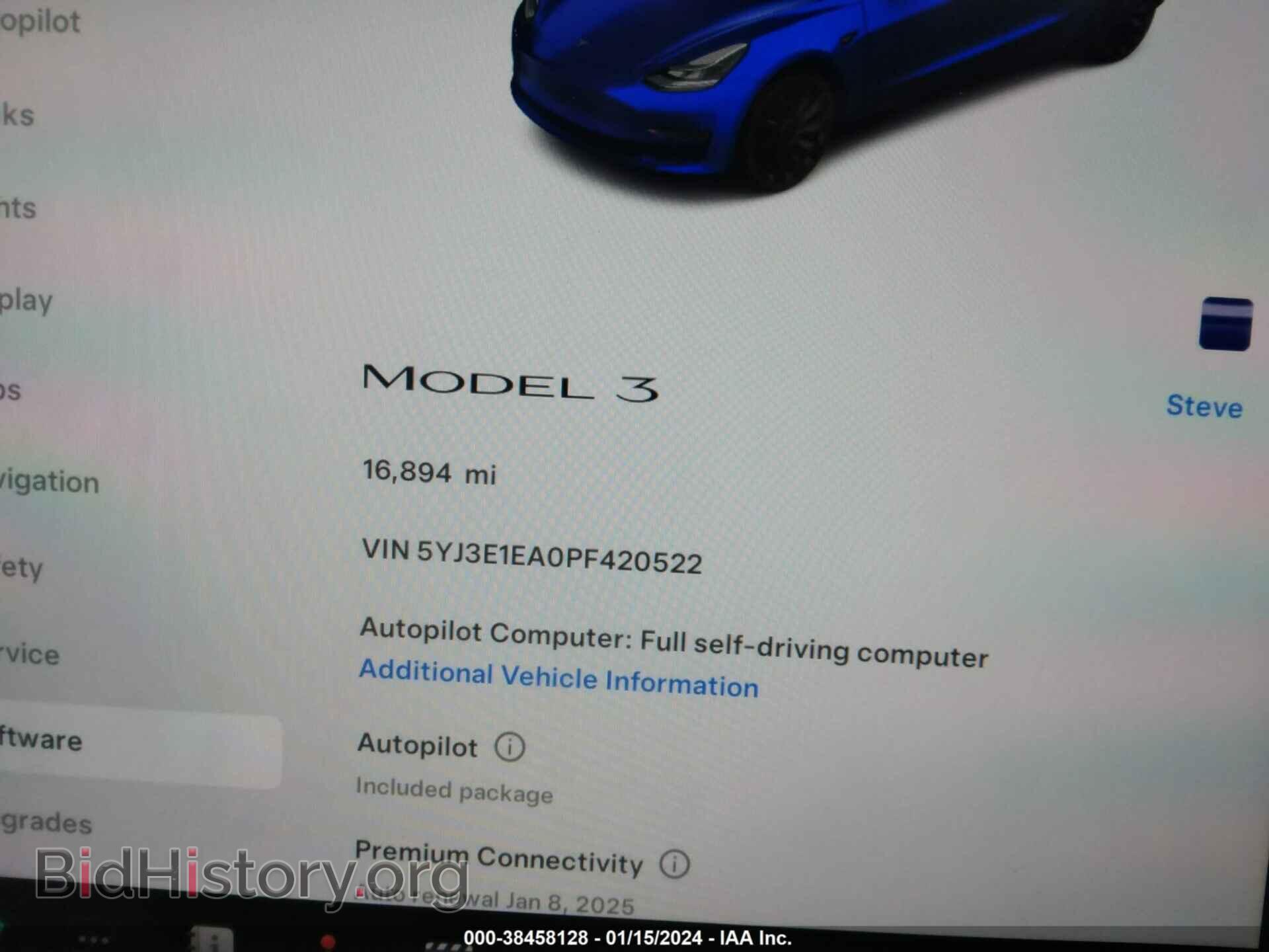 2023 TESLA MODEL 3 - VIN: 5YJ3E1EA0PF420522 - Фото 7