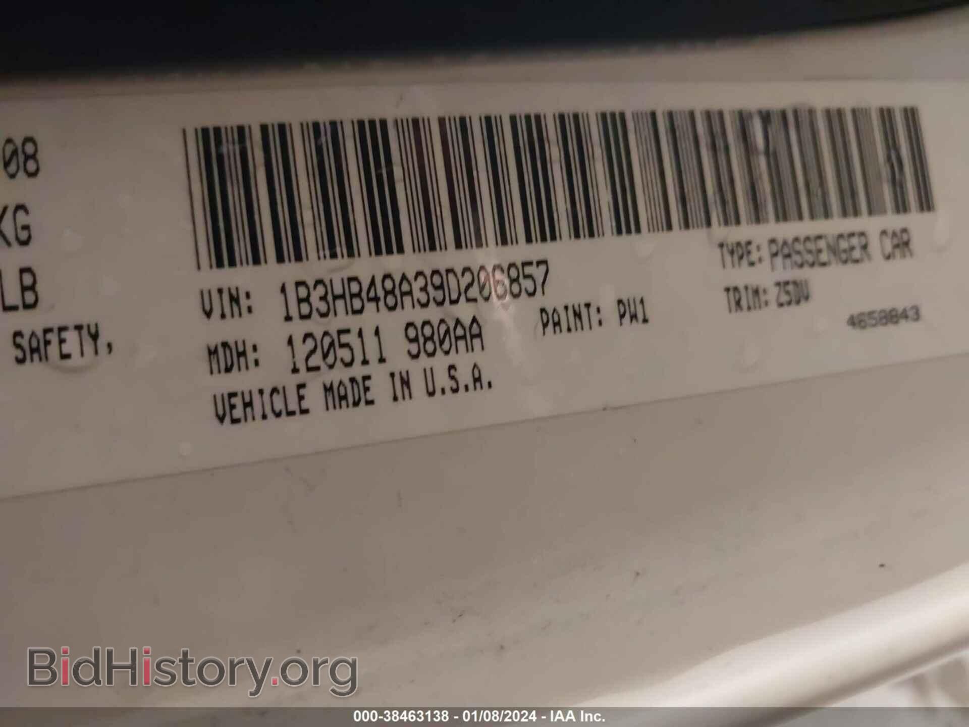 2009 DODGE CALIBER - VIN: 1B3HB48A39D206857 - Фото 9