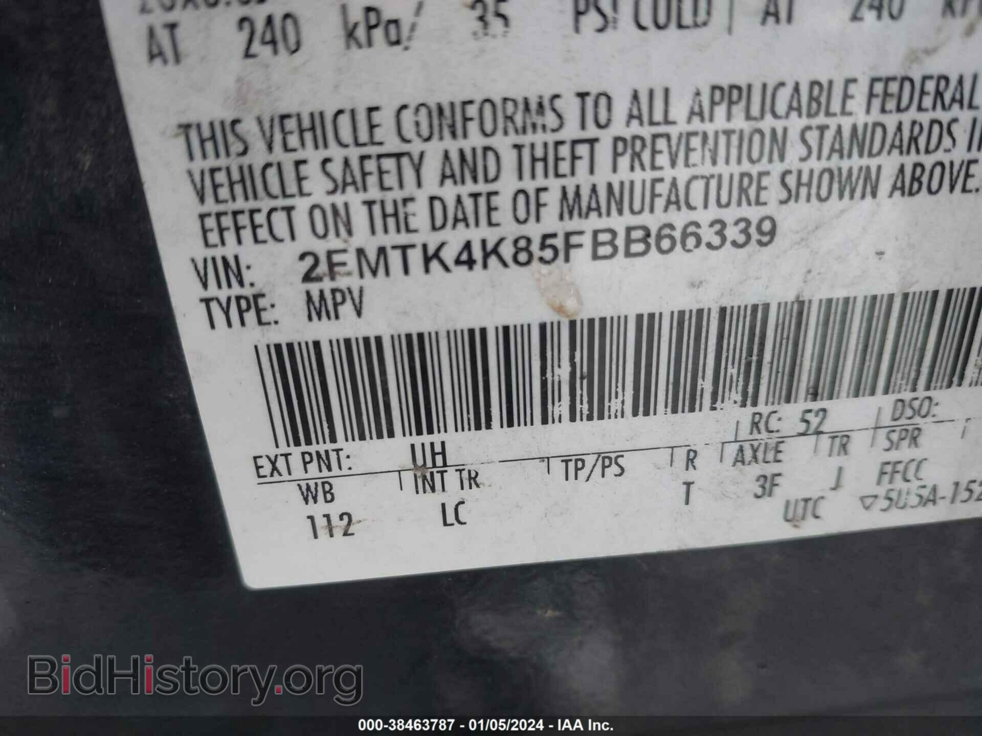 2015 FORD EDGE - VIN: 2FMTK4K85FBB66339 - Photo 9