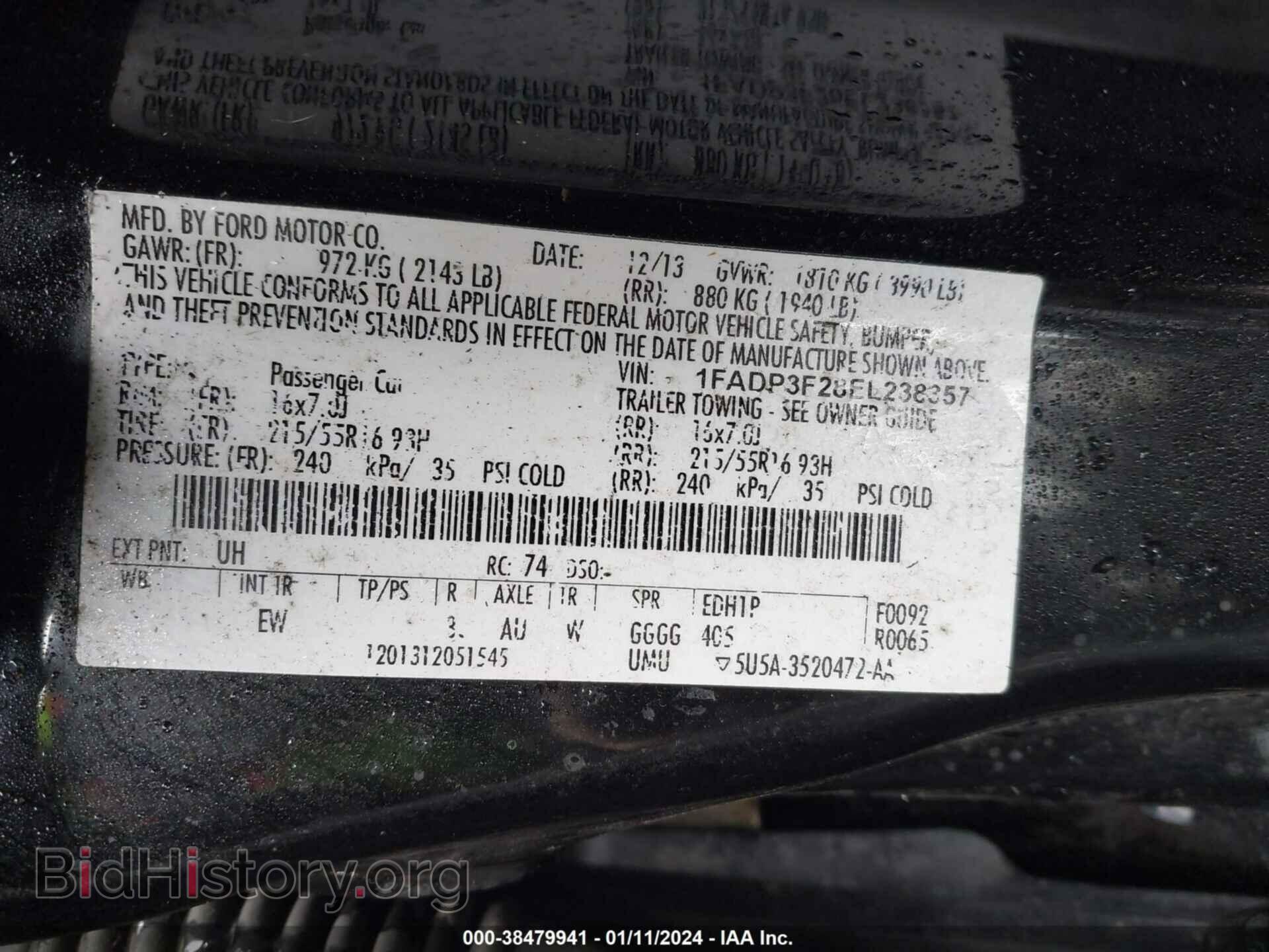 2014 FORD FOCUS - VIN: 1FADP3F28EL238357 - Photo 9