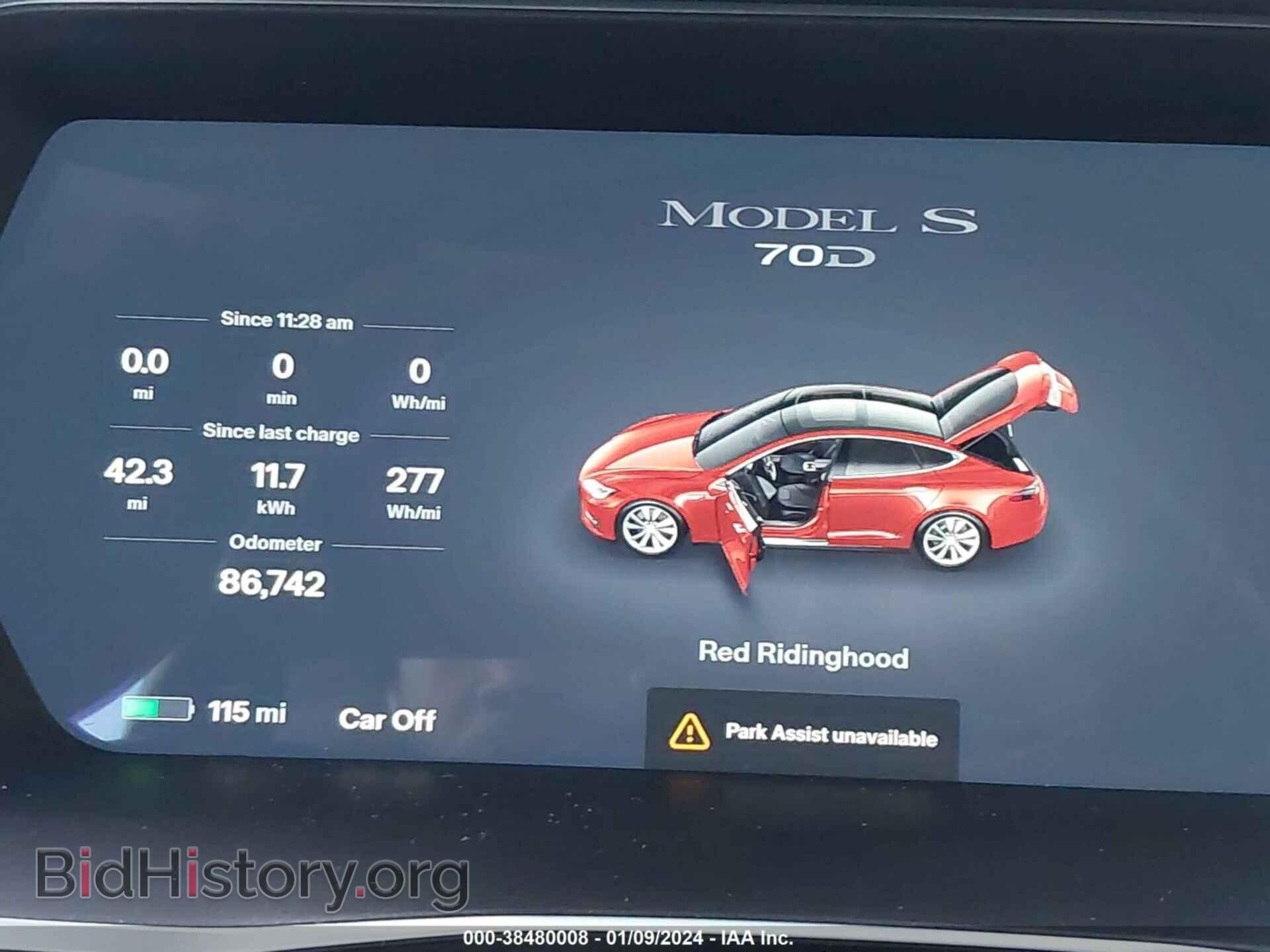 2015 TESLA MODEL S - VIN: 5YJSA1E25FF116469 - Фото 7