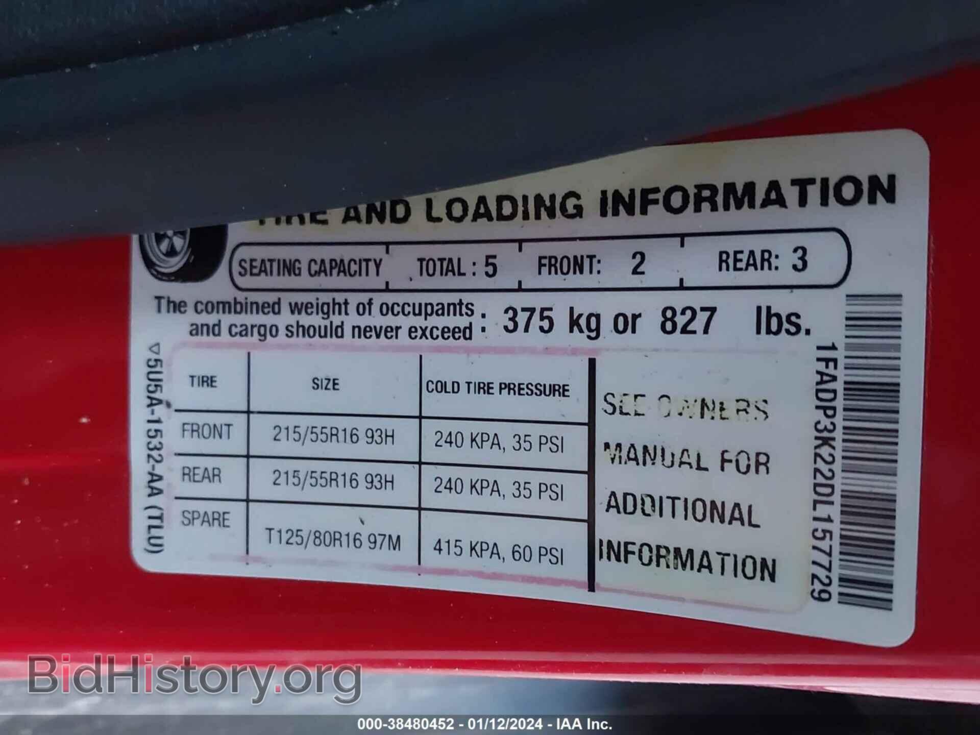 2013 FORD FOCUS - VIN: 1FADP3K22DL157729 - Фото 9