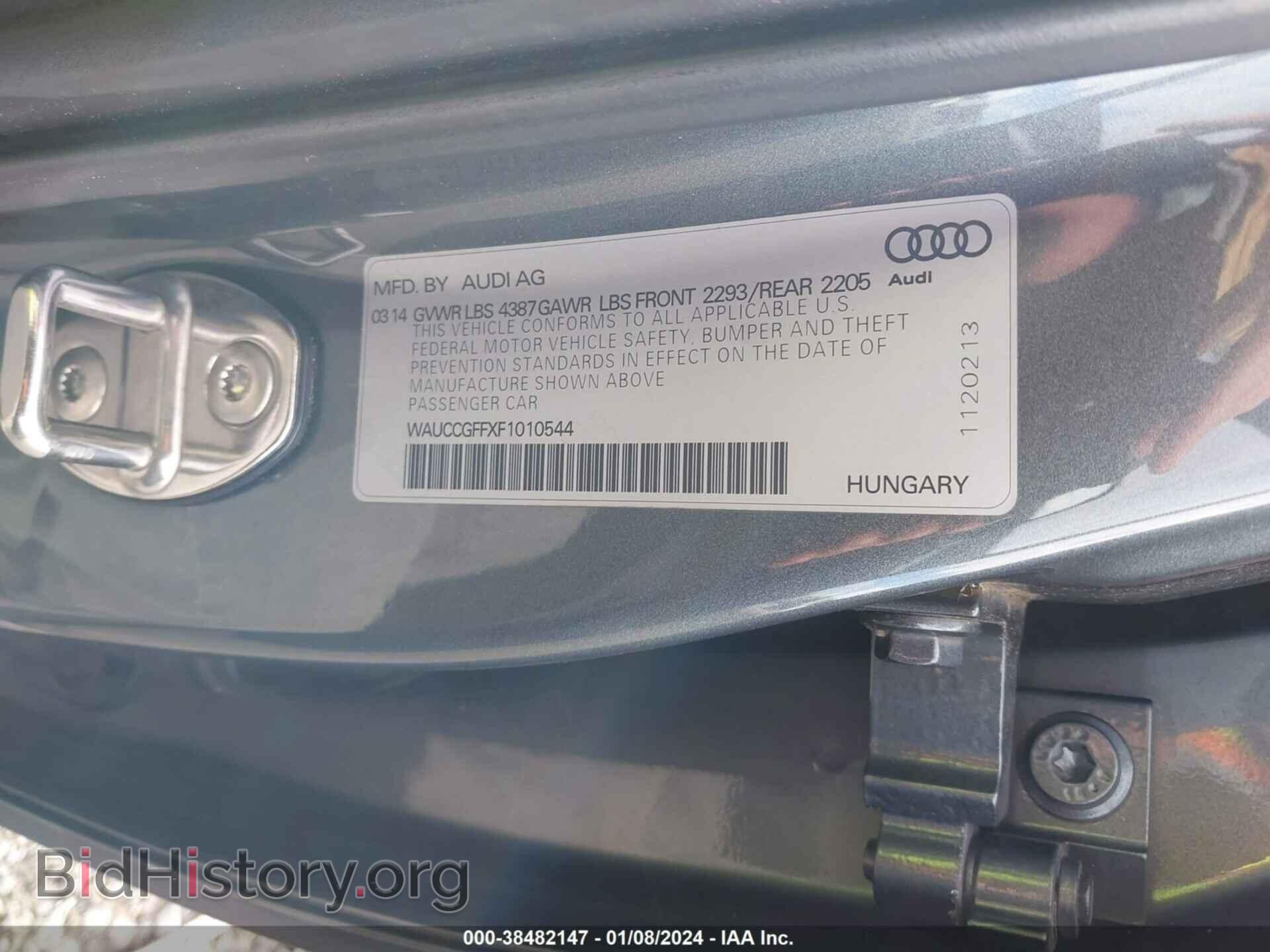 2015 AUDI A3 - VIN: WAUCCGFFXF1010544 - Фото 9