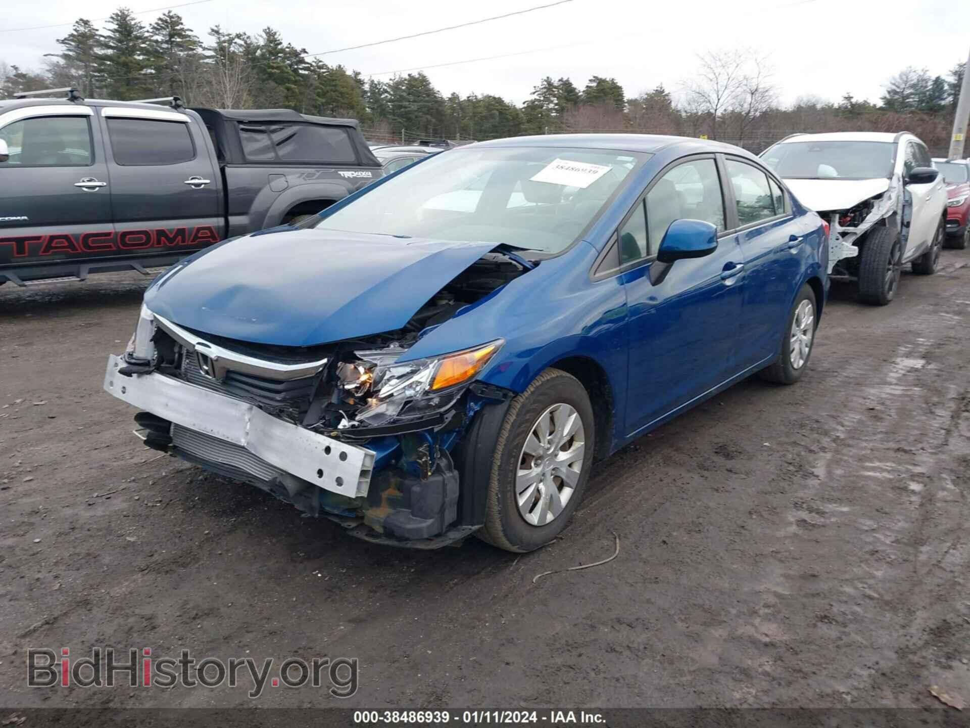 2012 HONDA CIVIC - VIN: 2HGFB2F54CH534736 - Фото 2