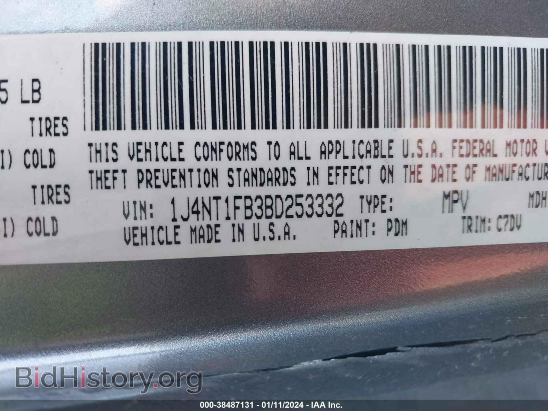 2011 JEEP COMPASS - VIN: 1J4NT1FB3BD253332 - Photo 9