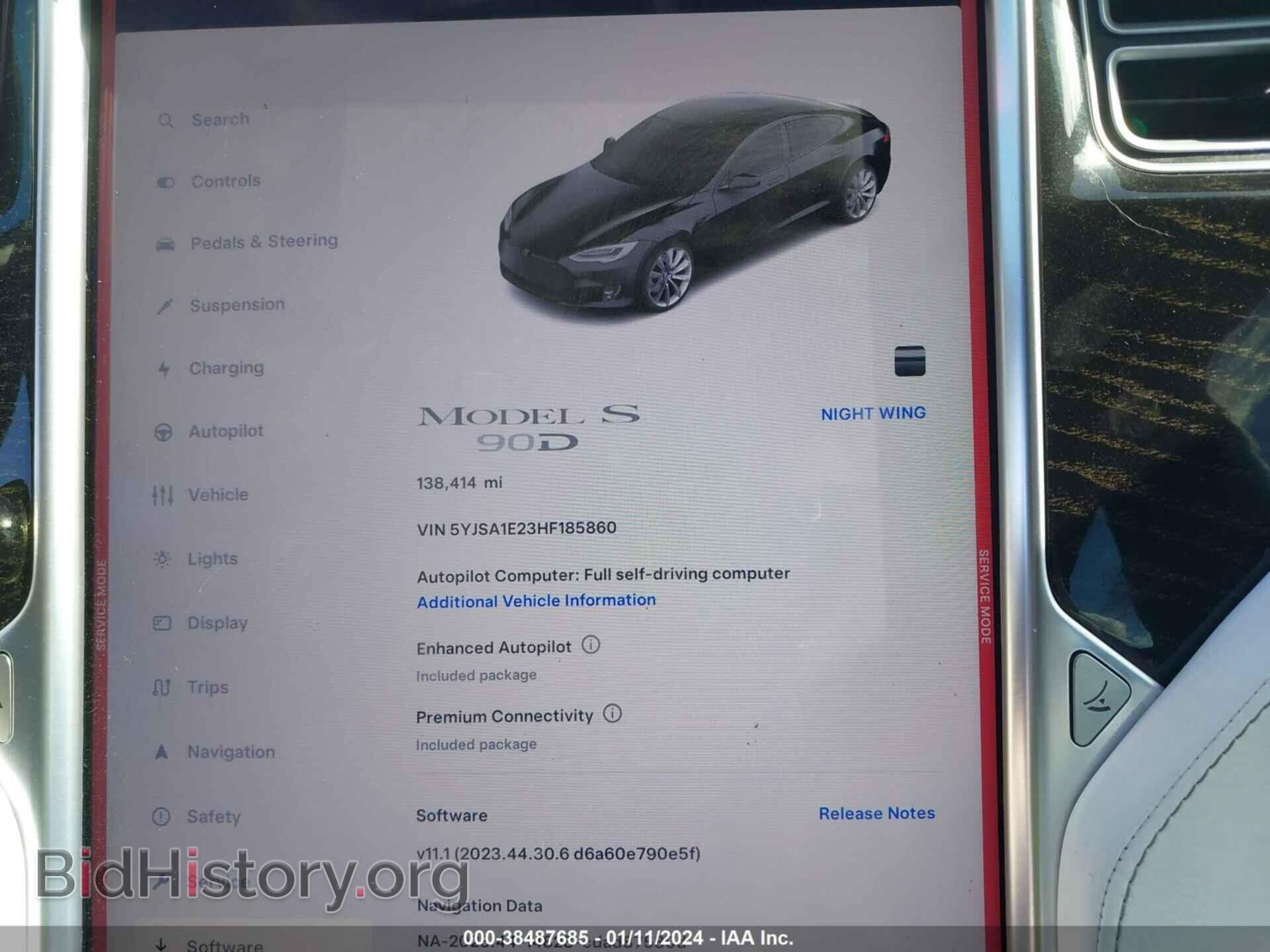 2017 TESLA MODEL S - VIN: 5YJSA1E23HF185860 - Photo 7