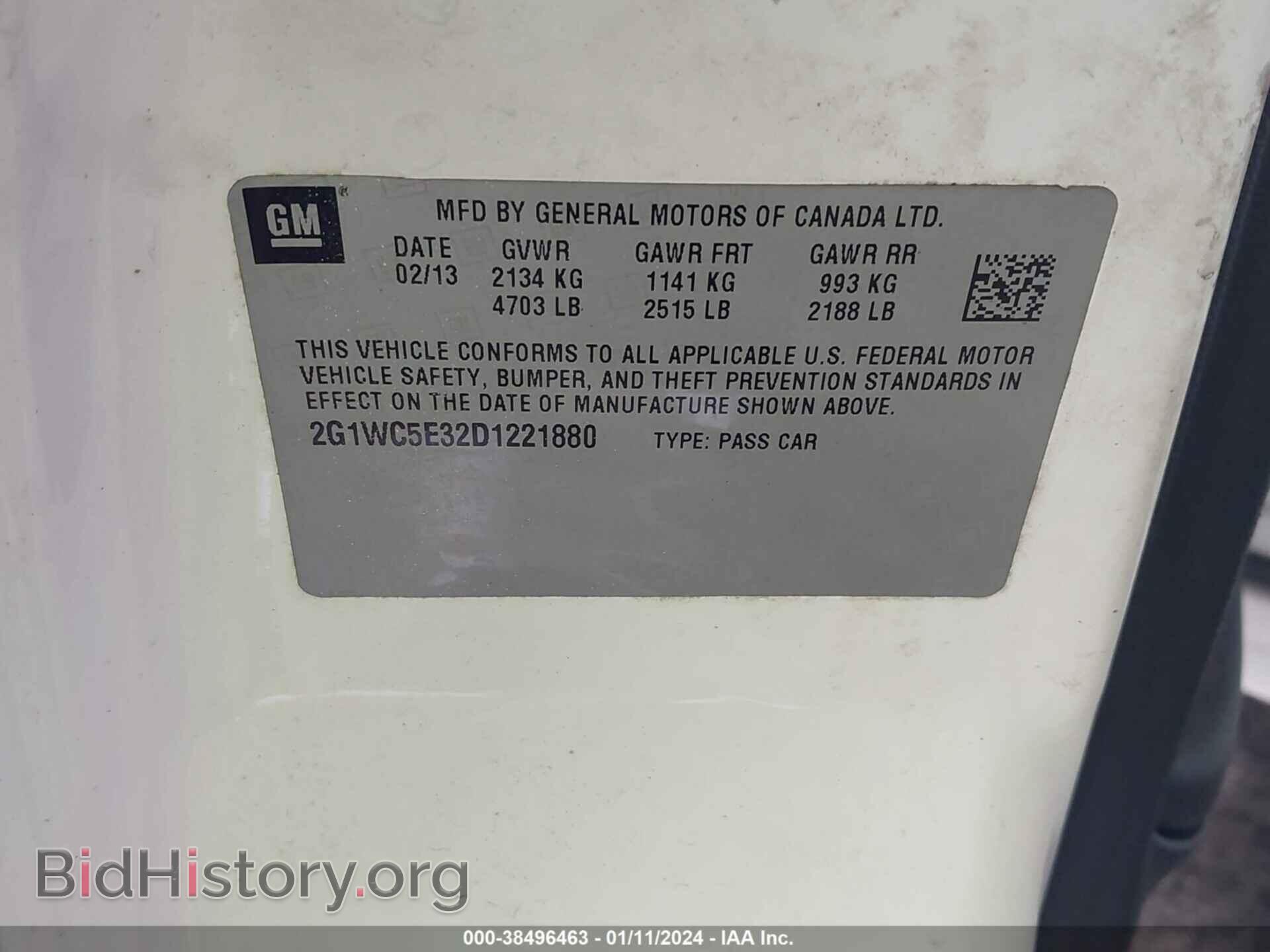 2013 CHEVROLET IMPALA - VIN: 2G1WC5E32D1221880 - Photo 9