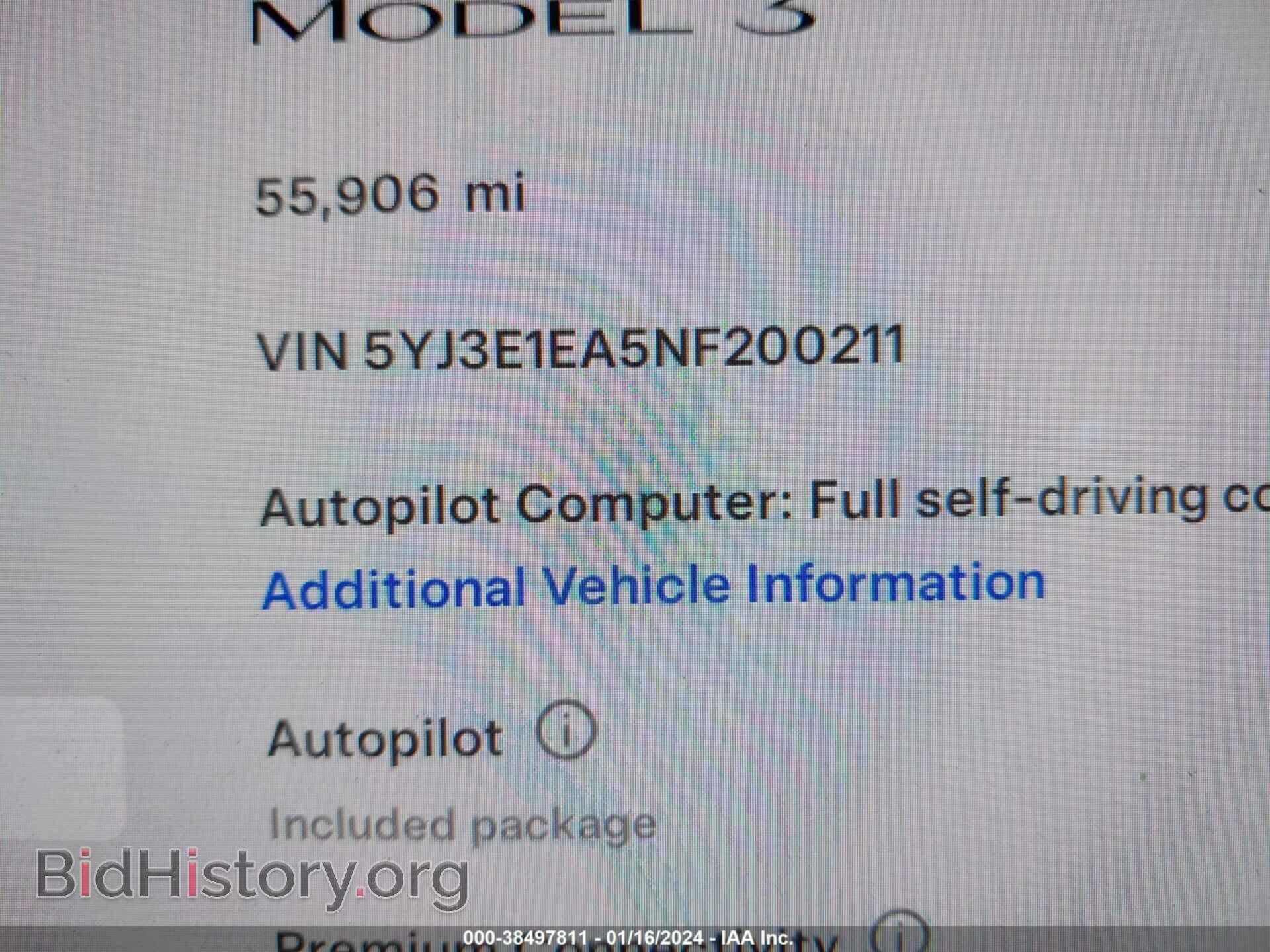 2022 TESLA MODEL 3 - VIN: 5YJ3E1EA5NF200211 - Фото 9