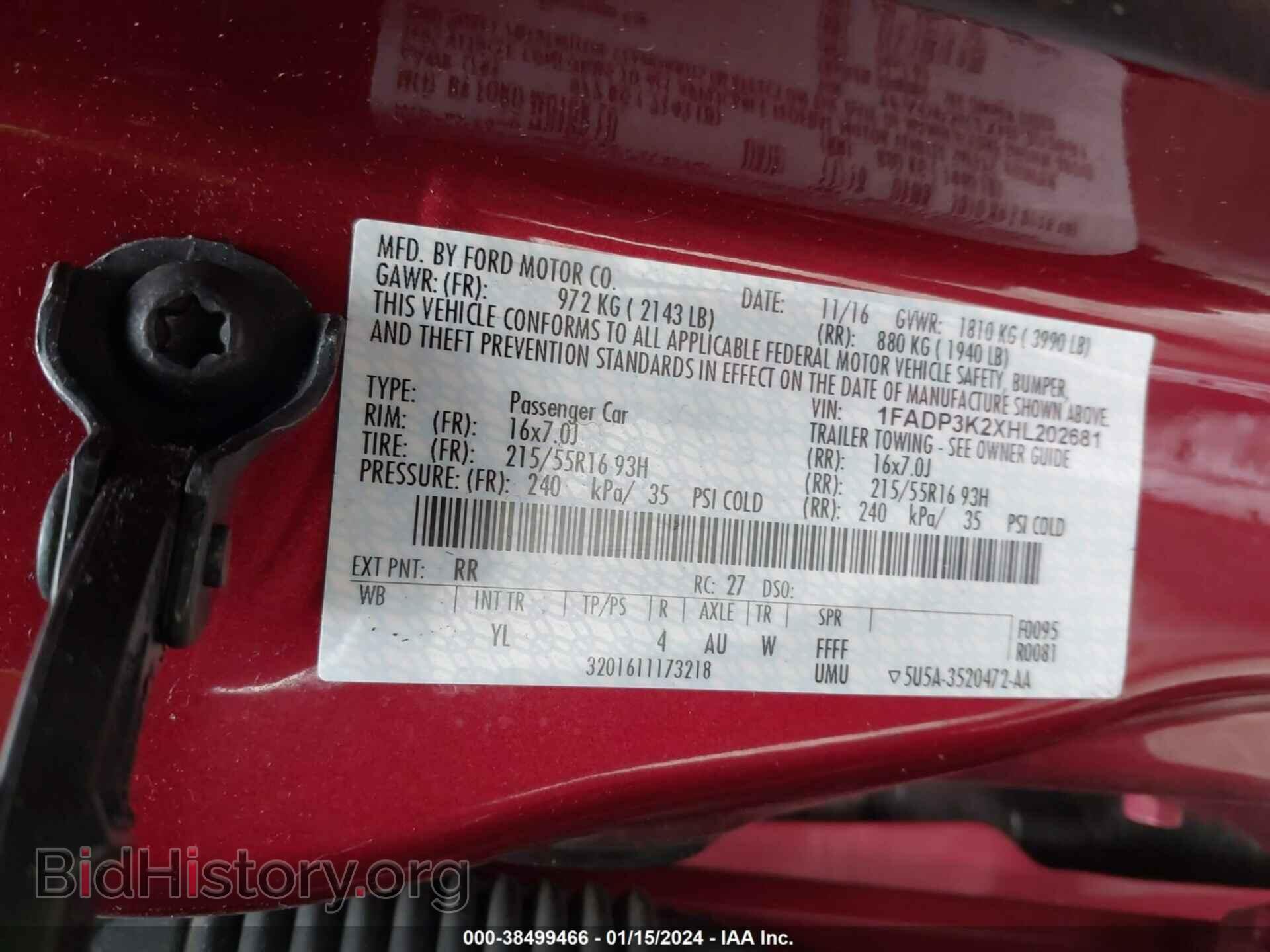 2017 FORD FOCUS - VIN: 1FADP3K2XHL202681 - Фото 9