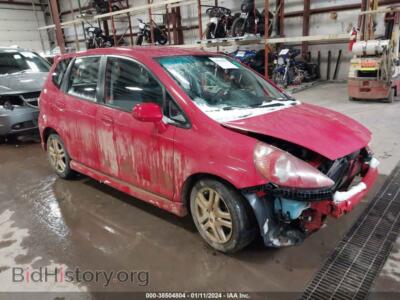 2007 Honda FIT Sport, красный — VIN JHMGD38687S044063, IAAI