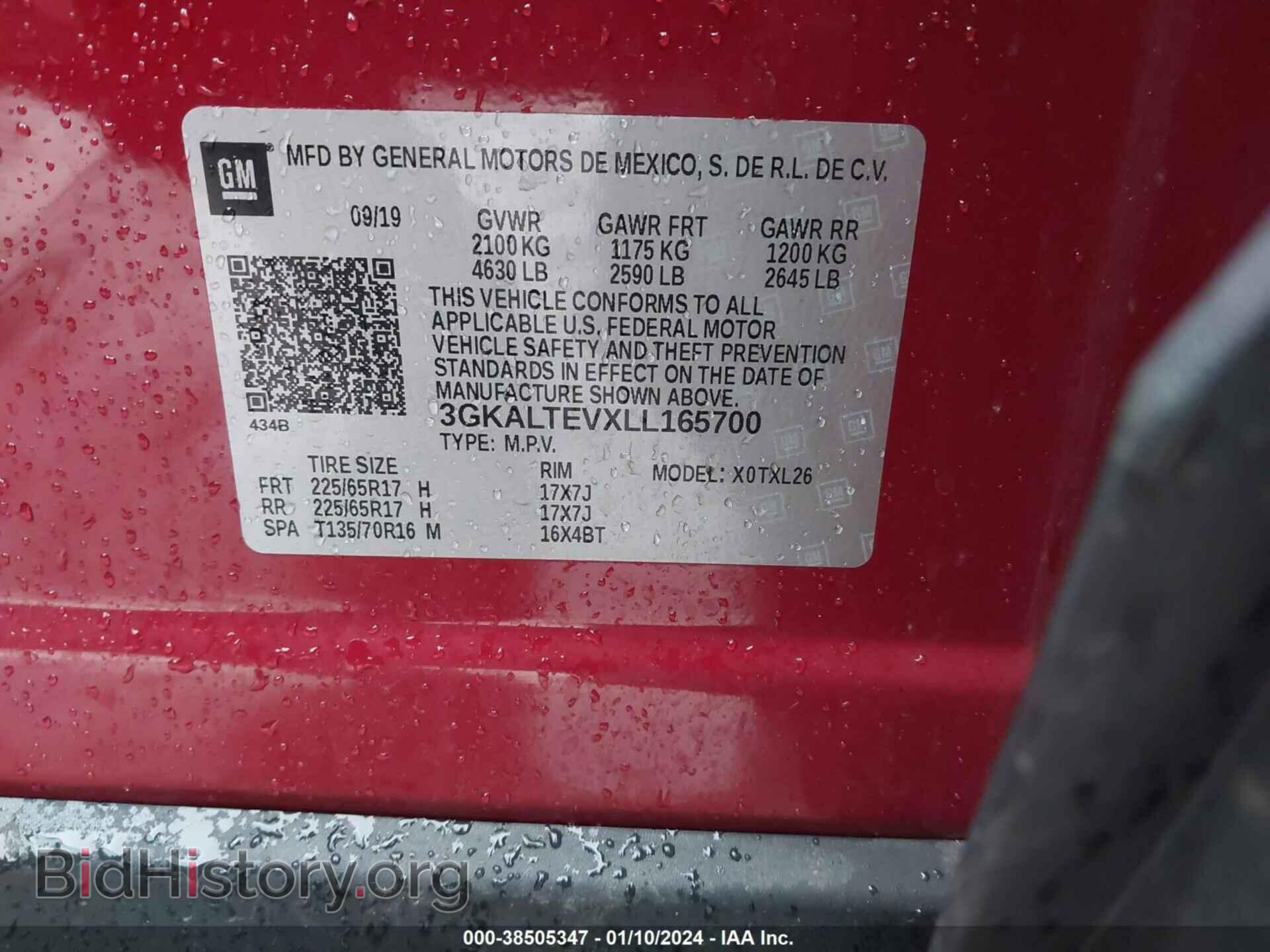 2020 GMC TERRAIN - VIN: 3GKALTEVXLL165700 - Photo 9