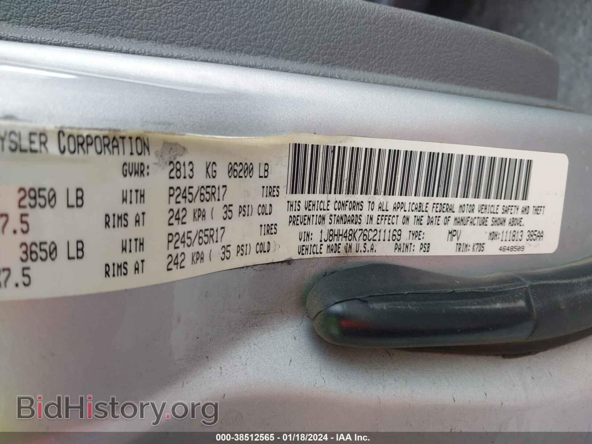2006 JEEP COMMANDER - VIN: 1J8HH48K76C211169 - Photo 9