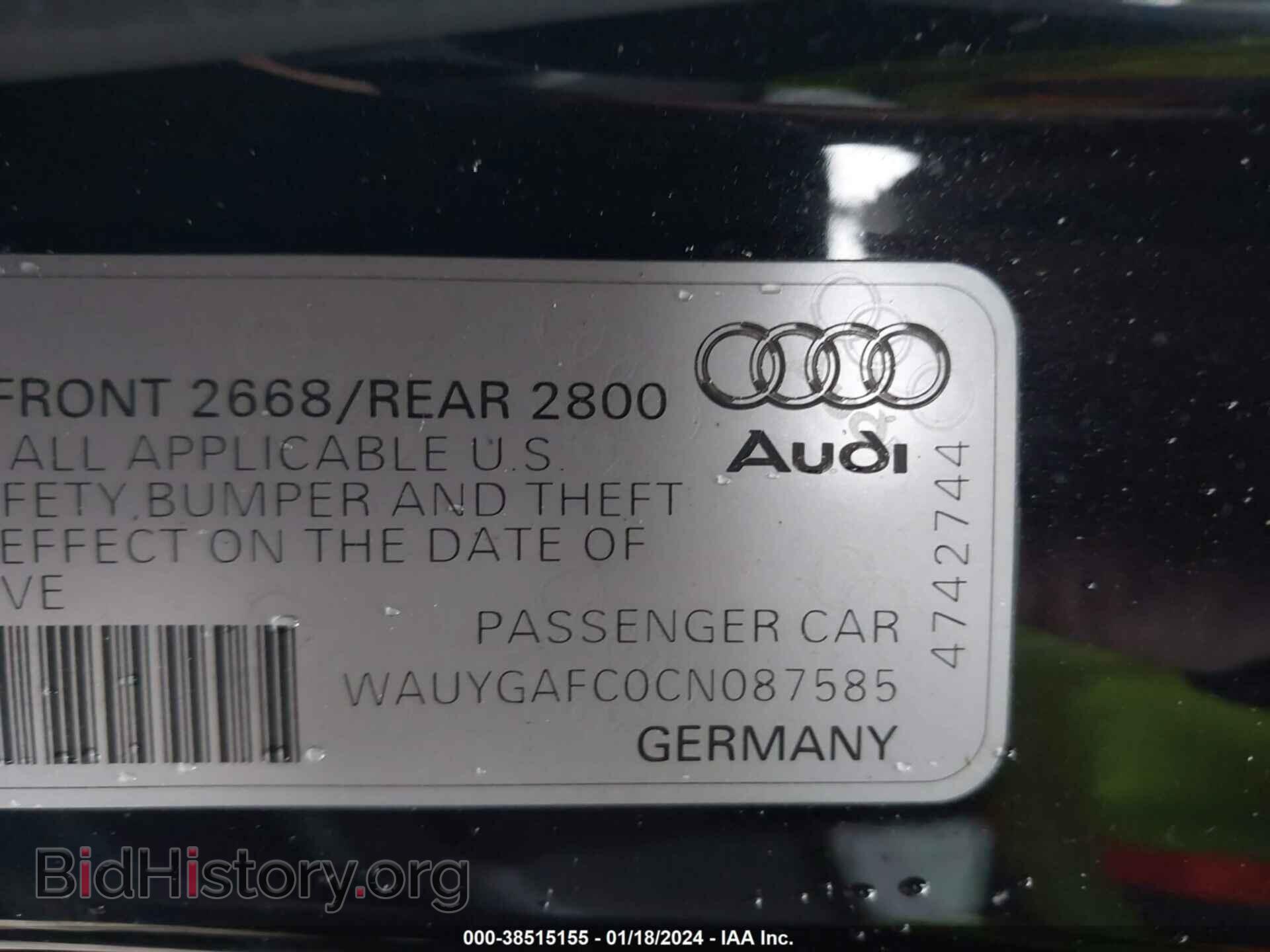 2012 AUDI A7 - VIN: WAUYGAFC0CN087585 - Photo 9