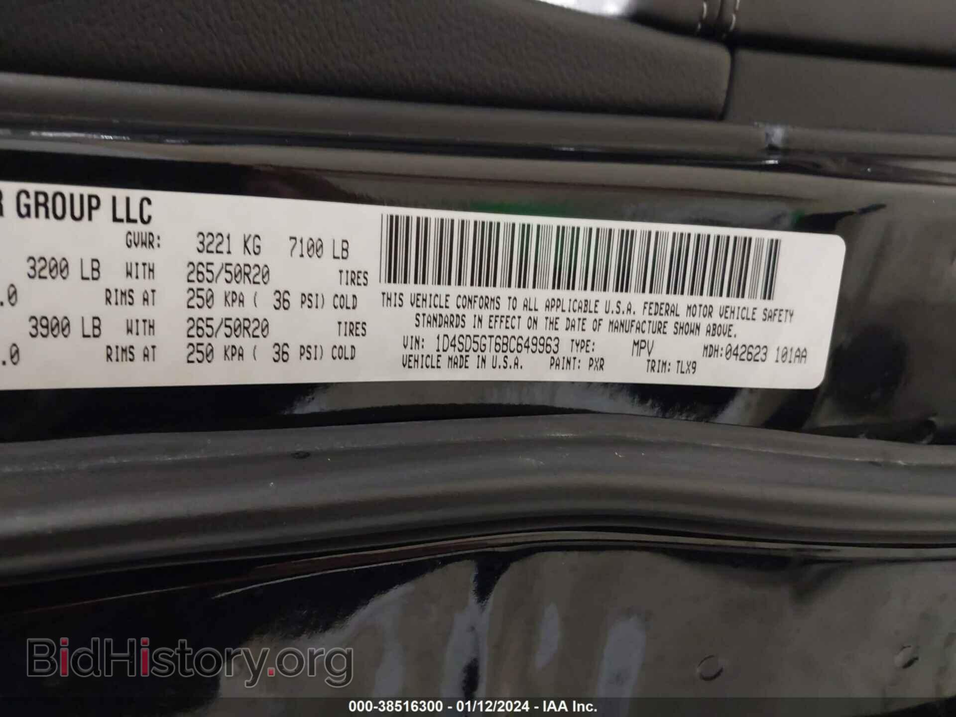 2011 DODGE DURANGO - VIN: 1D4SD5GT6BC649963 - Photo 9