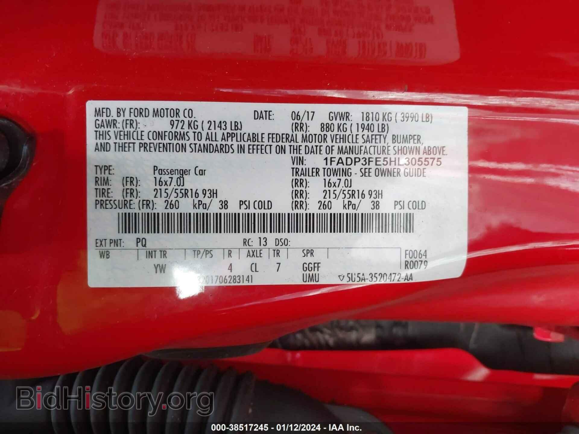 2017 FORD FOCUS - VIN: 1FADP3FE5HL305575 - Photo 9