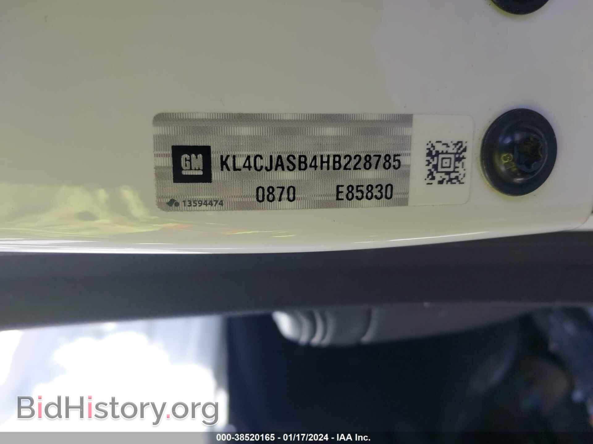 2017 BUICK ENCORE - VIN: KL4CJASB4HB228785 - Фото 9