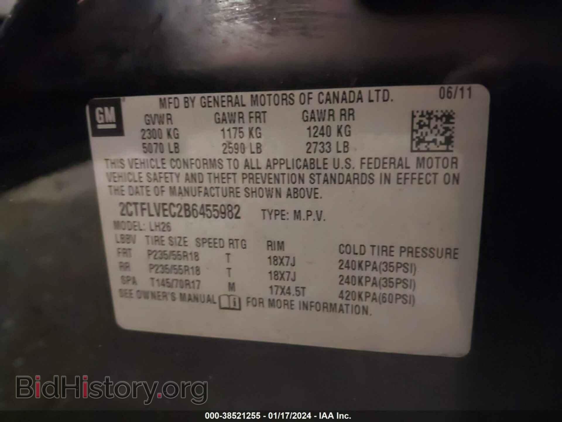 2011 GMC TERRAIN - VIN: 2CTFLVEC2B6455982 - Photo 9