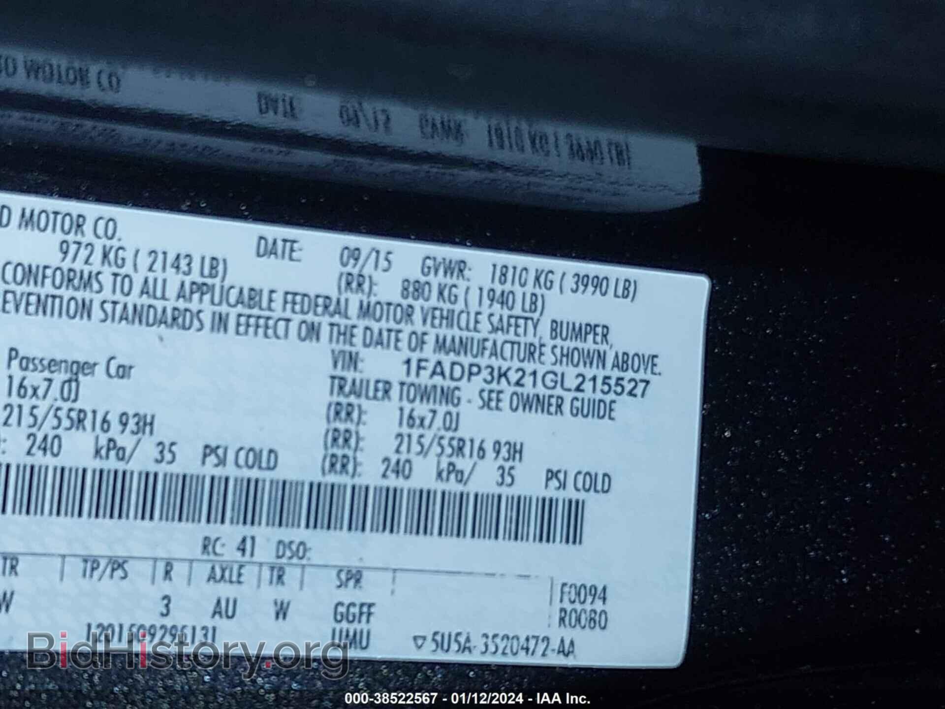 2016 FORD FOCUS - VIN: 1FADP3K21GL215527 - Photo 9