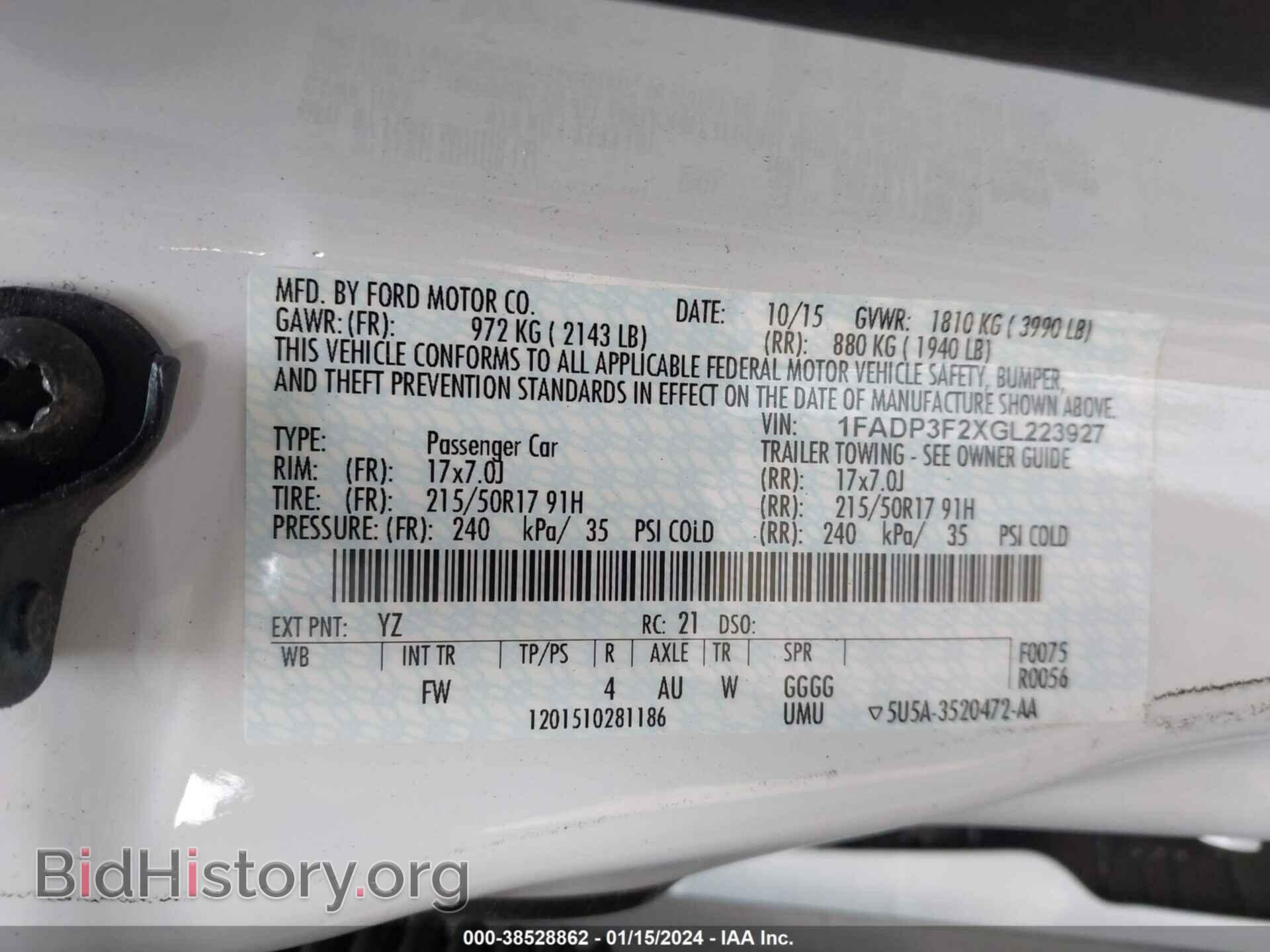 2016 FORD FOCUS - VIN: 1FADP3F2XGL223927 - Photo 9