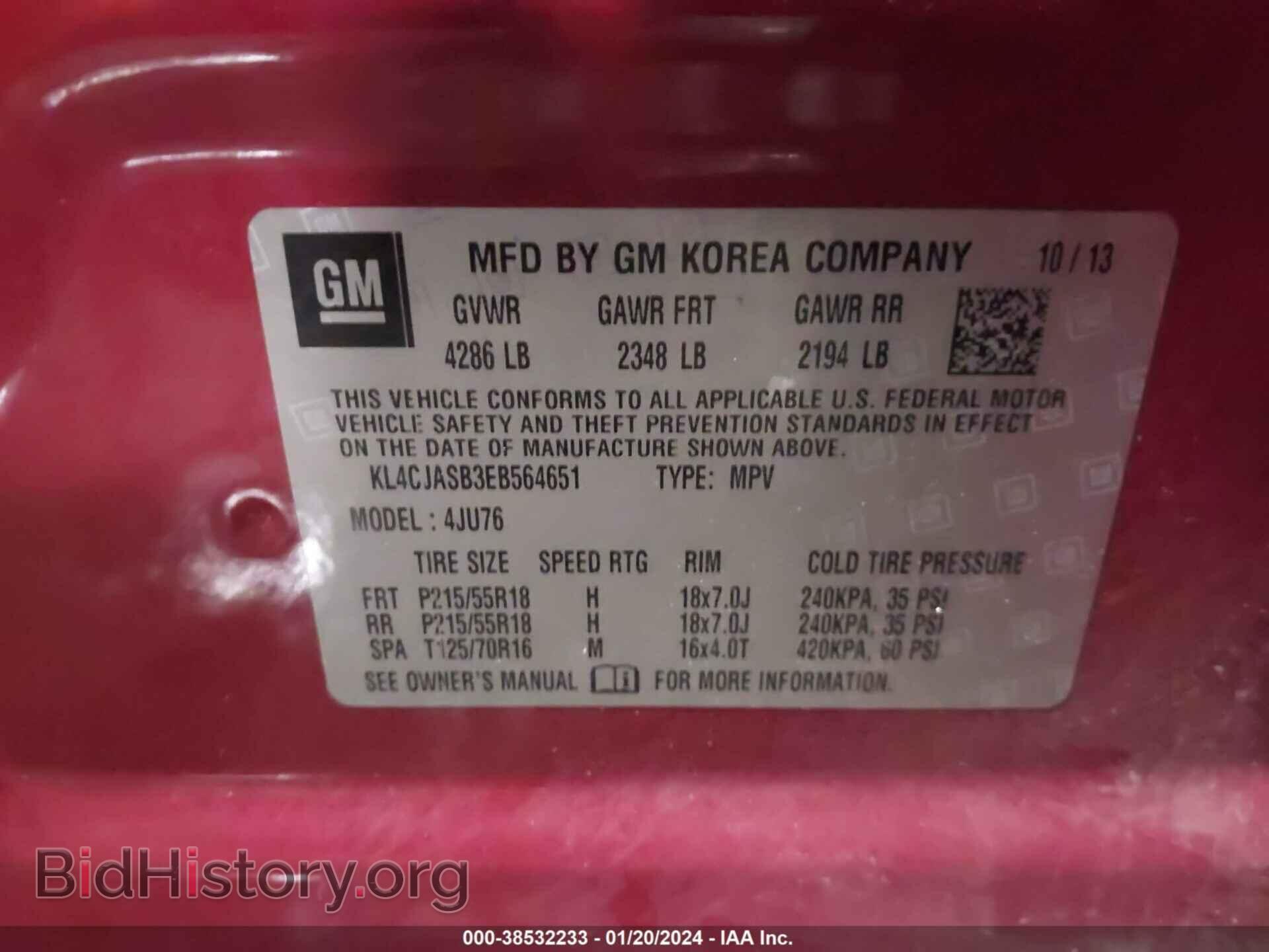 2014 BUICK ENCORE - VIN: KL4CJASB3EB564651 - Photo 9