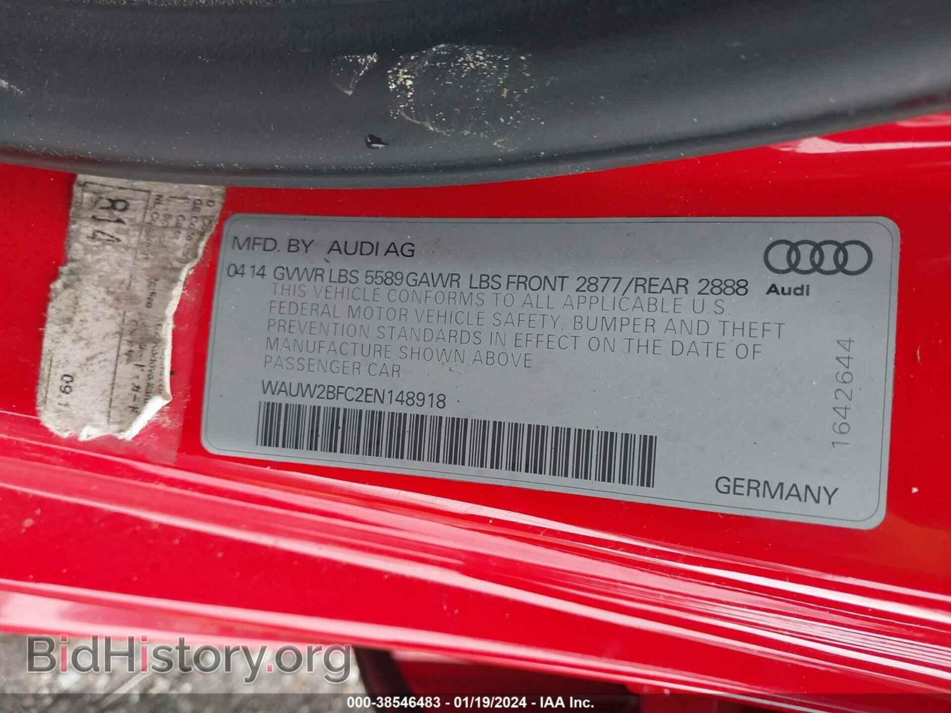 2014 AUDI S7 - VIN: WAUW2BFC2EN148918 - Фото 9