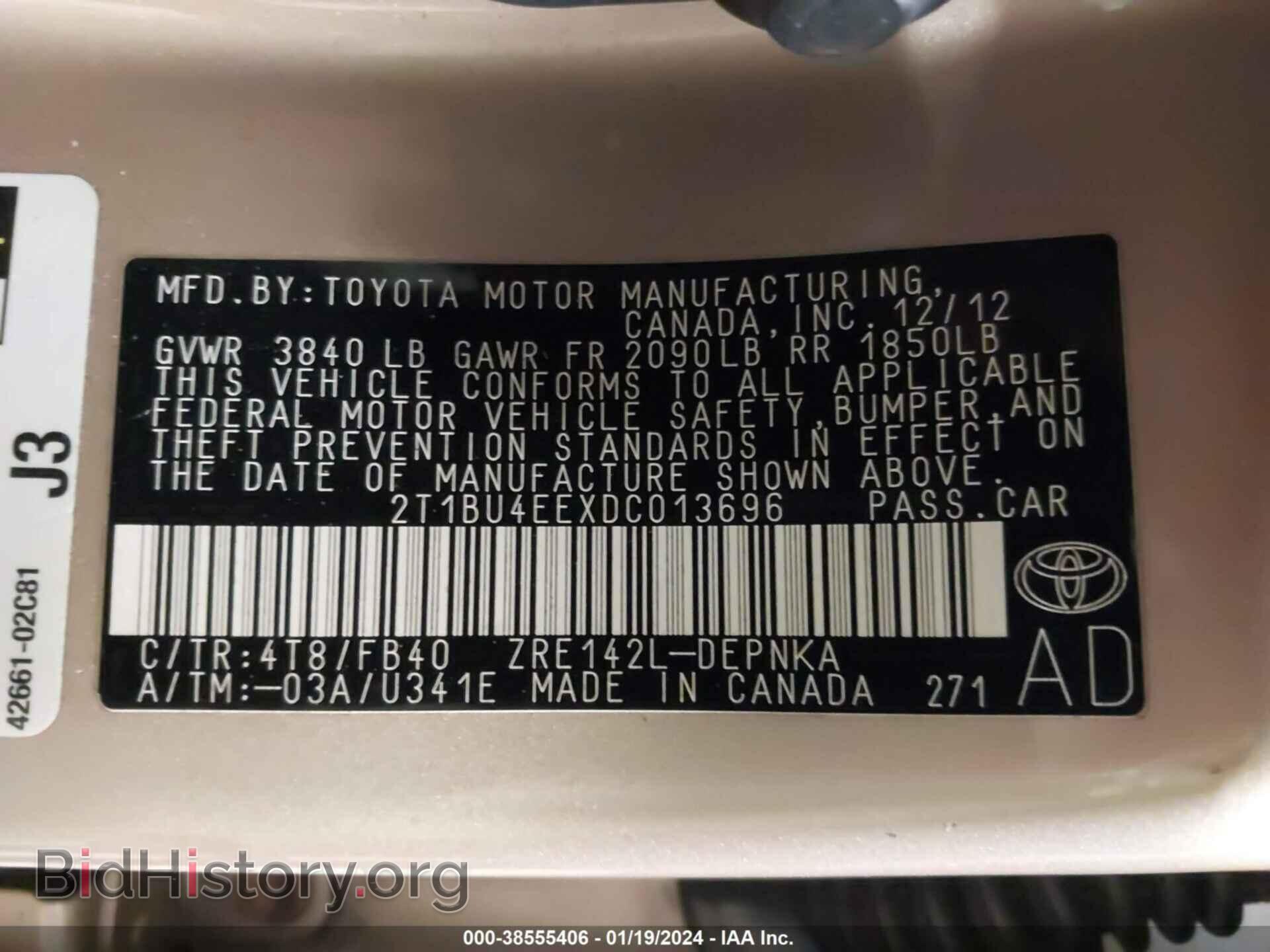 2013 TOYOTA COROLLA - VIN: 2T1BU4EEXDC013696 - Photo 9