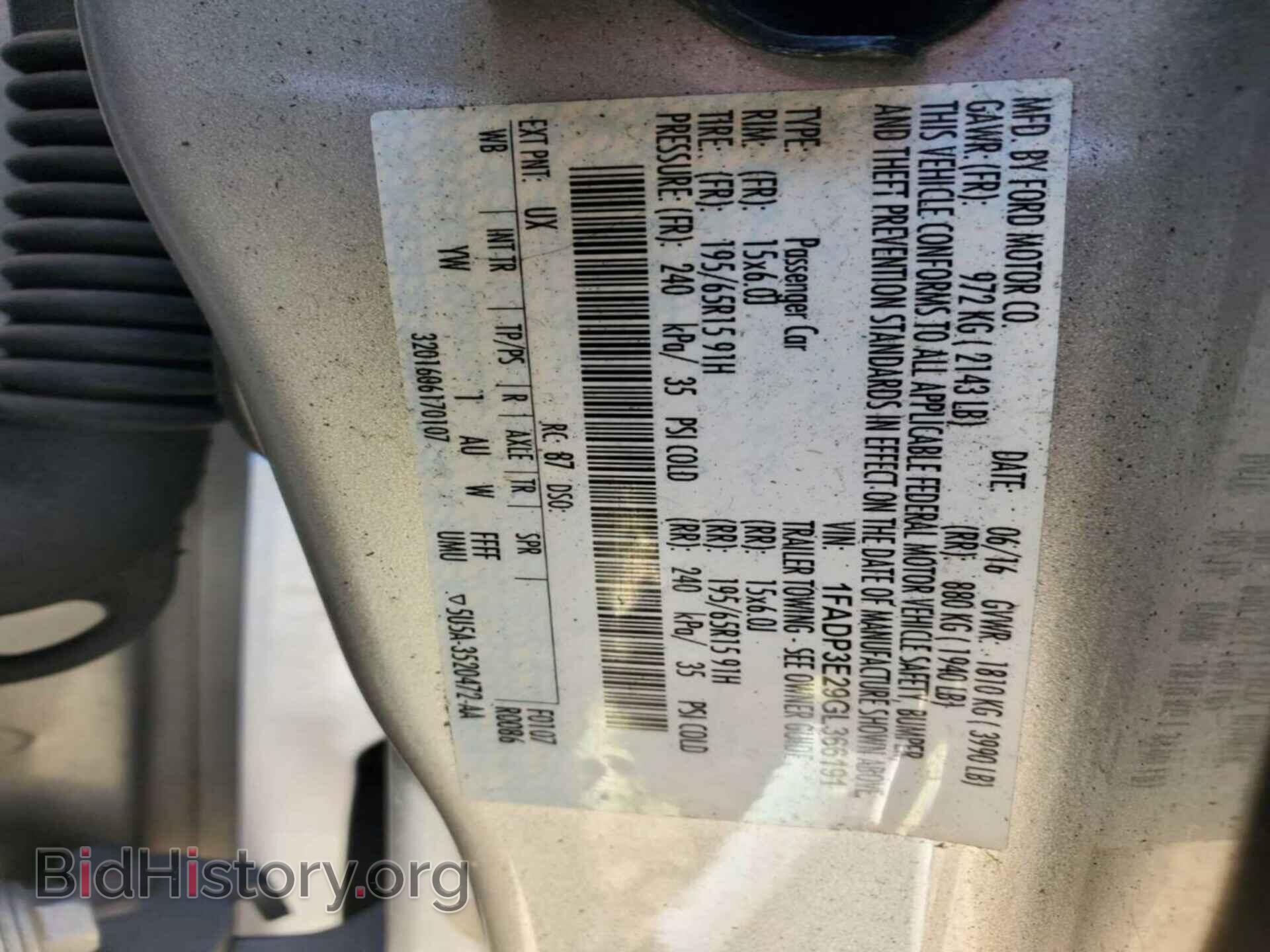 2016 FORD FOCUS - VIN: 1FADP3E29GL366191 - Фото 12