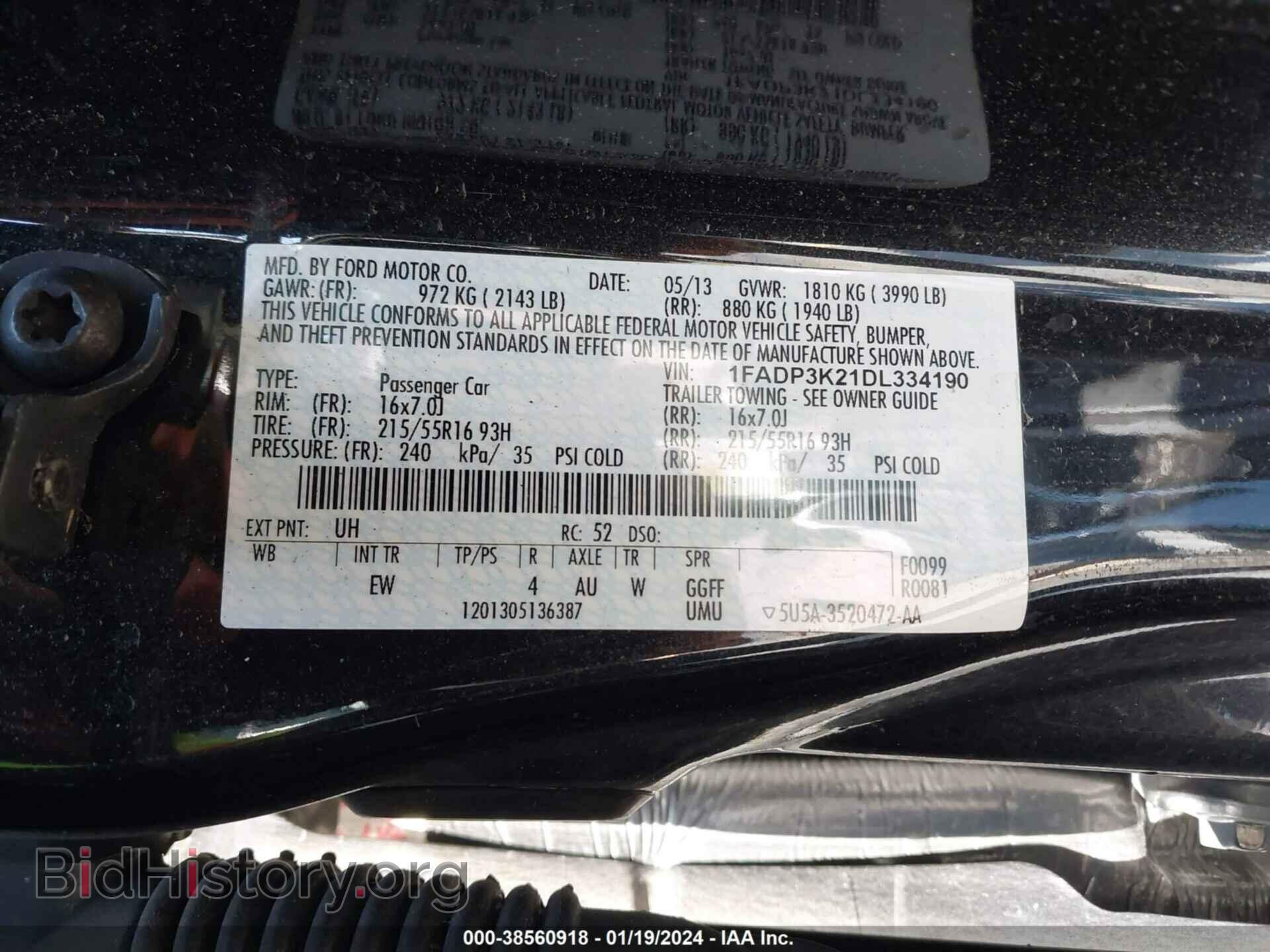 2013 FORD FOCUS - VIN: 1FADP3K21DL334190 - Photo 9