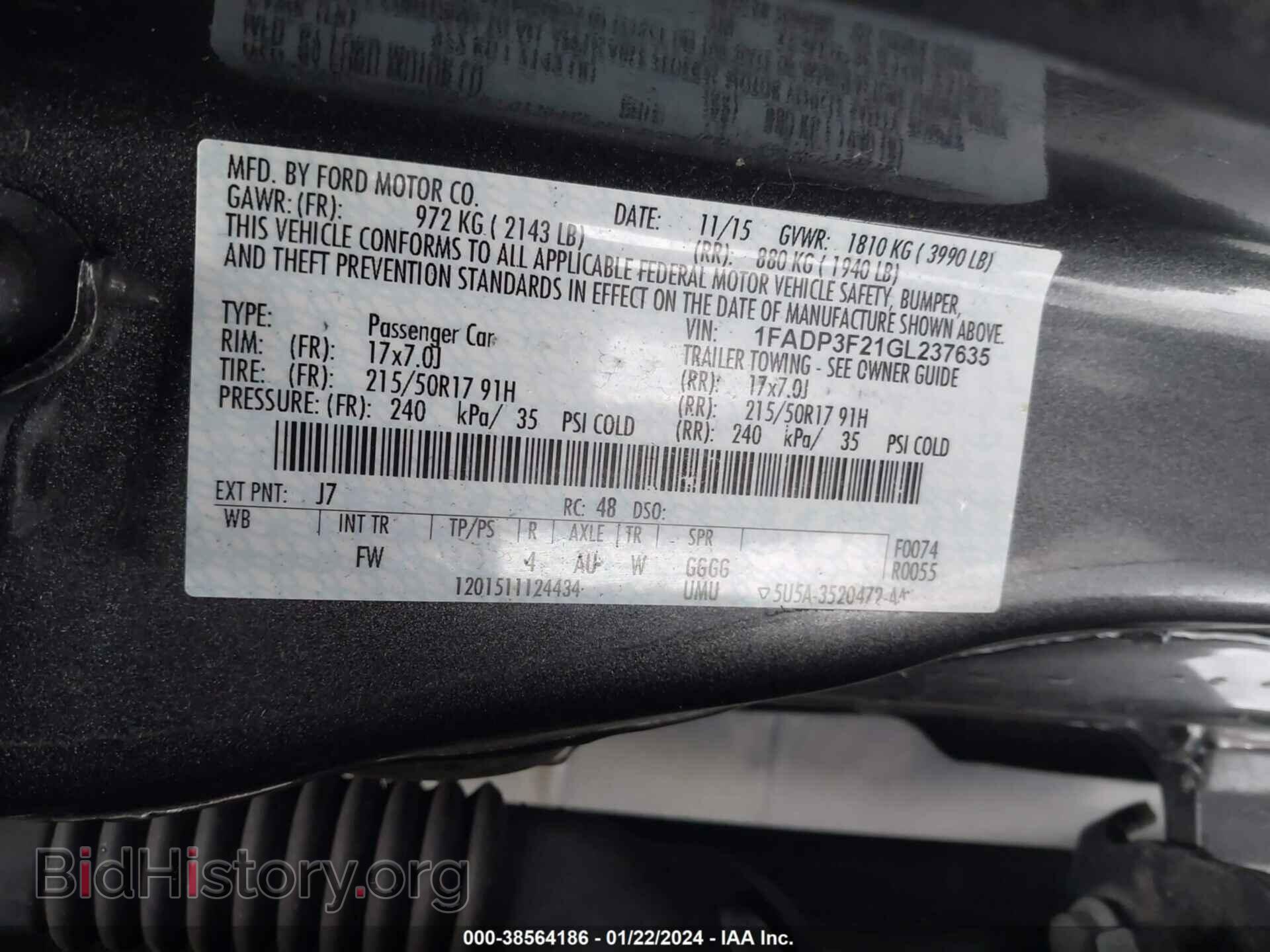 2016 FORD FOCUS - VIN: 1FADP3F21GL237635 - Photo 9