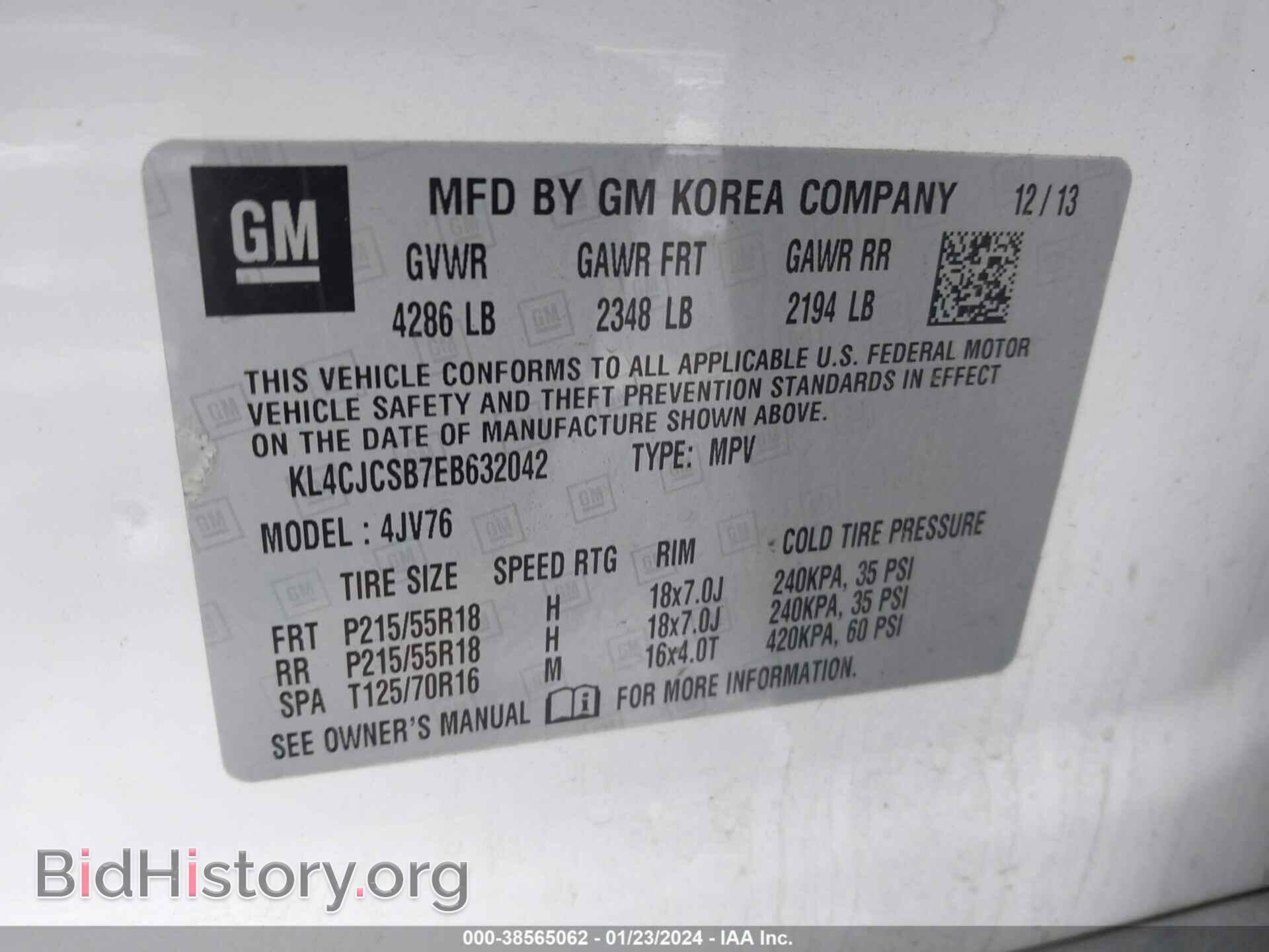 2014 BUICK ENCORE - VIN: KL4CJCSB7EB632042 - Photo 9