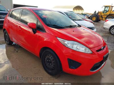 2012 Ford FIESTA SE, red — VIN 3FADP4EJ5CM221509, IAAI