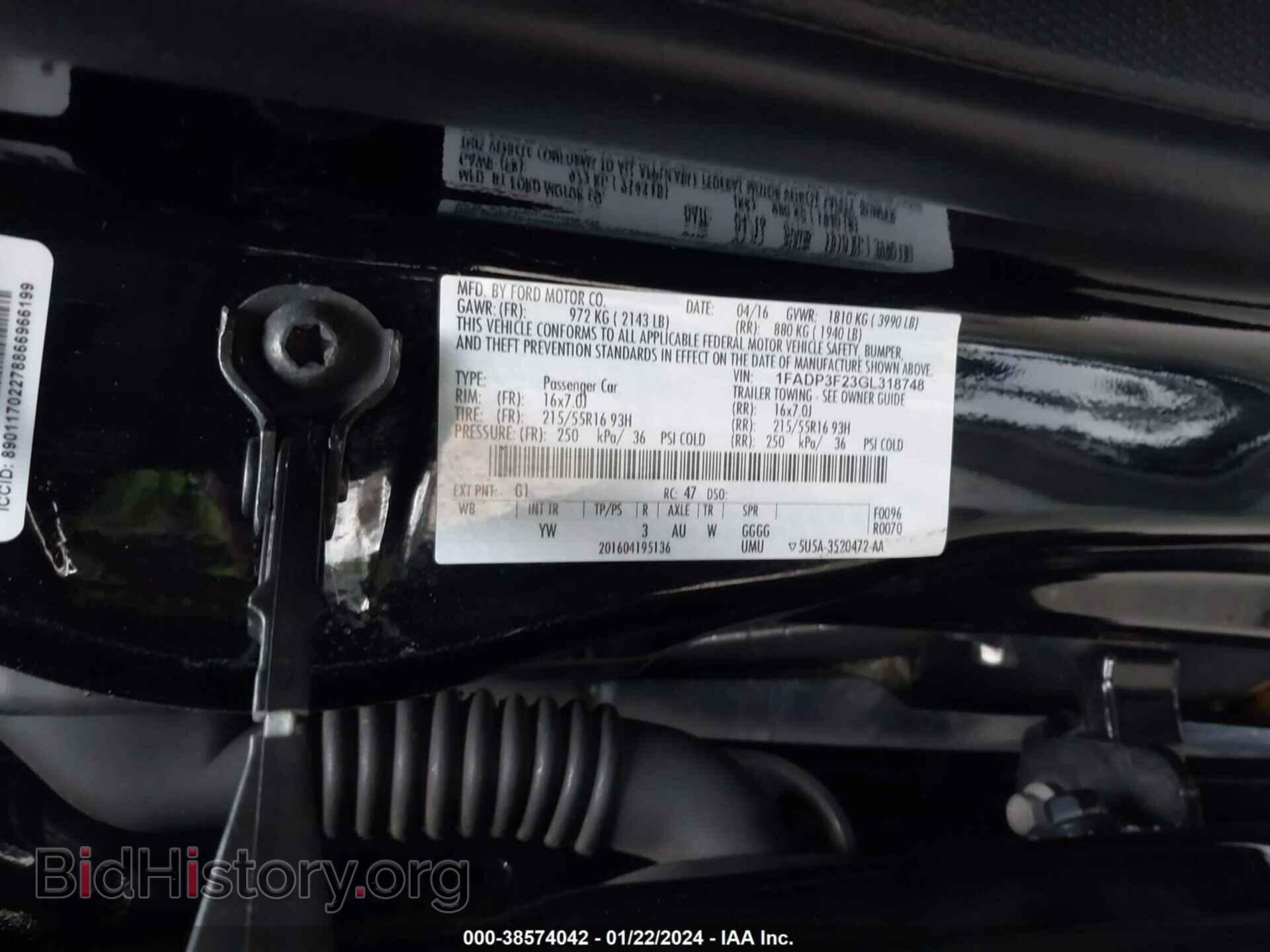 2016 FORD FOCUS - VIN: 1FADP3F23GL318748 - Photo 9