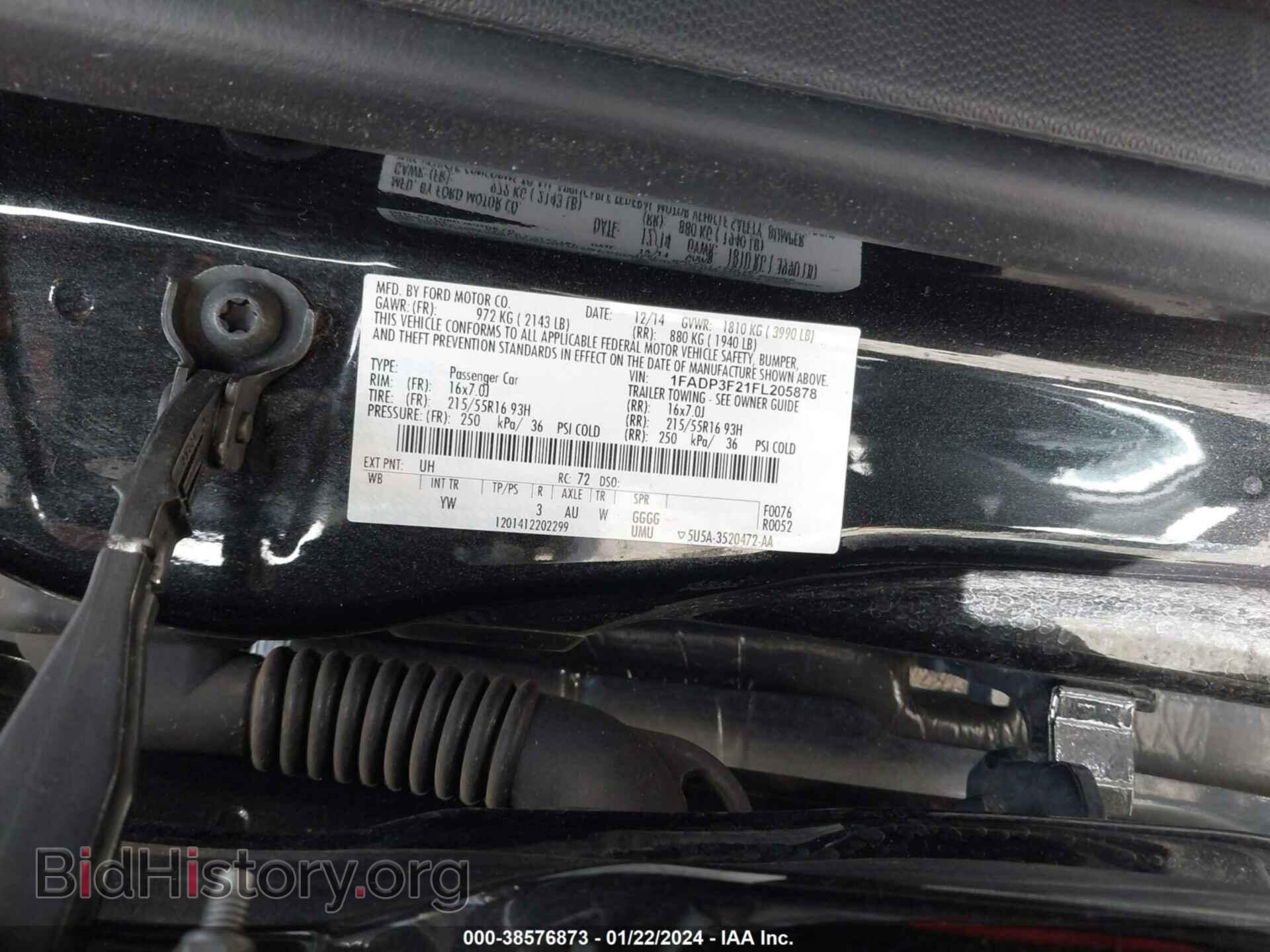 2015 FORD FOCUS - VIN: 1FADP3F21FL205878 - Фото 9
