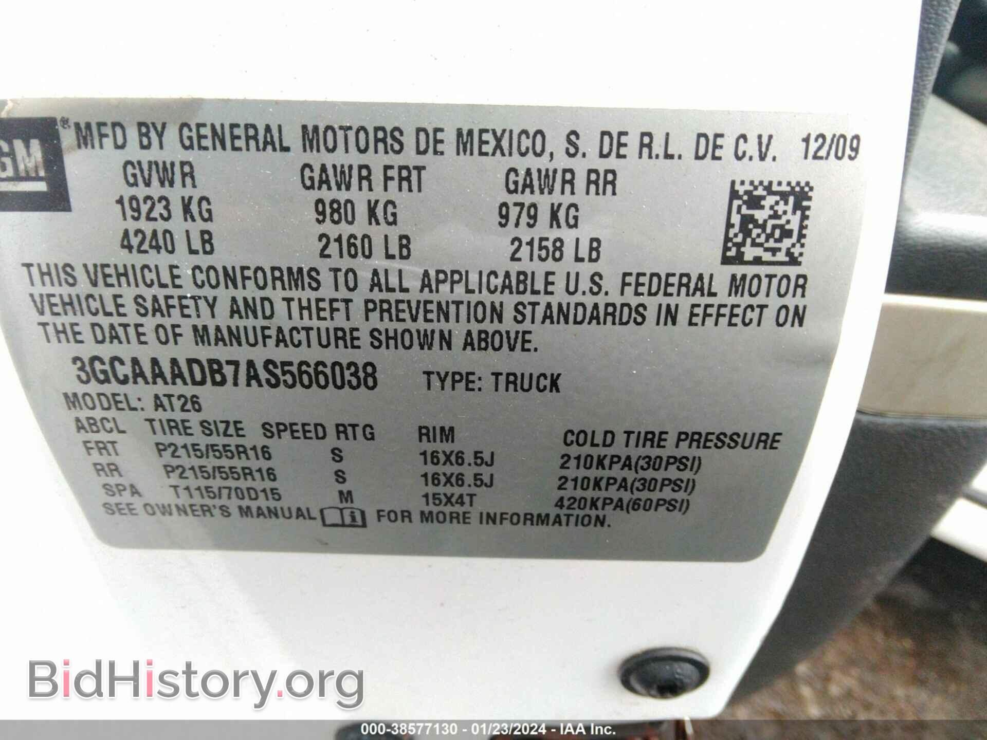 2010 CHEVROLET HHR PANEL - VIN: 3GCAAADB7AS566038 - Photo 9