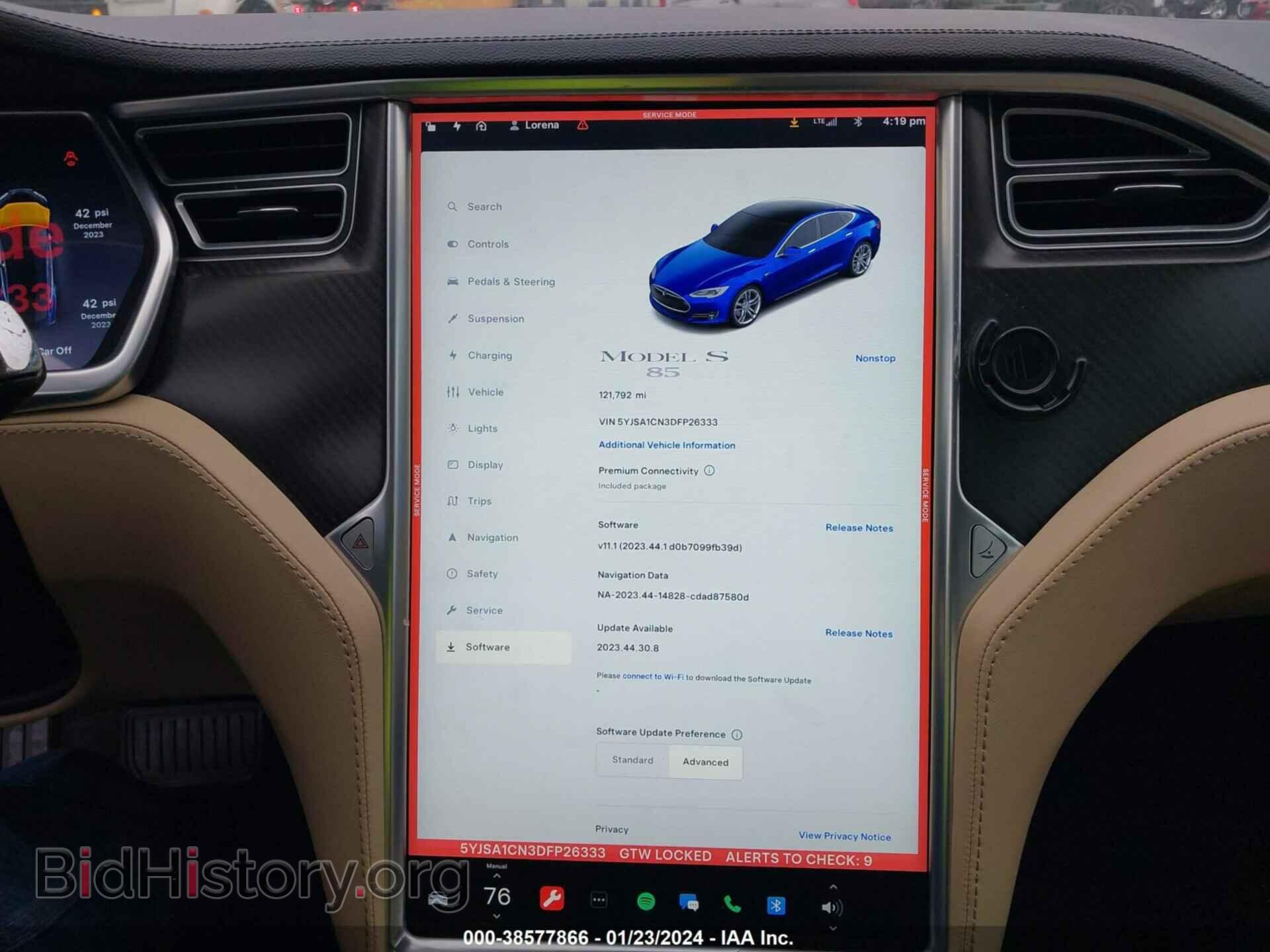 2013 TESLA MODEL S - VIN: 5YJSA1CN3DFP26333 - Фото 18