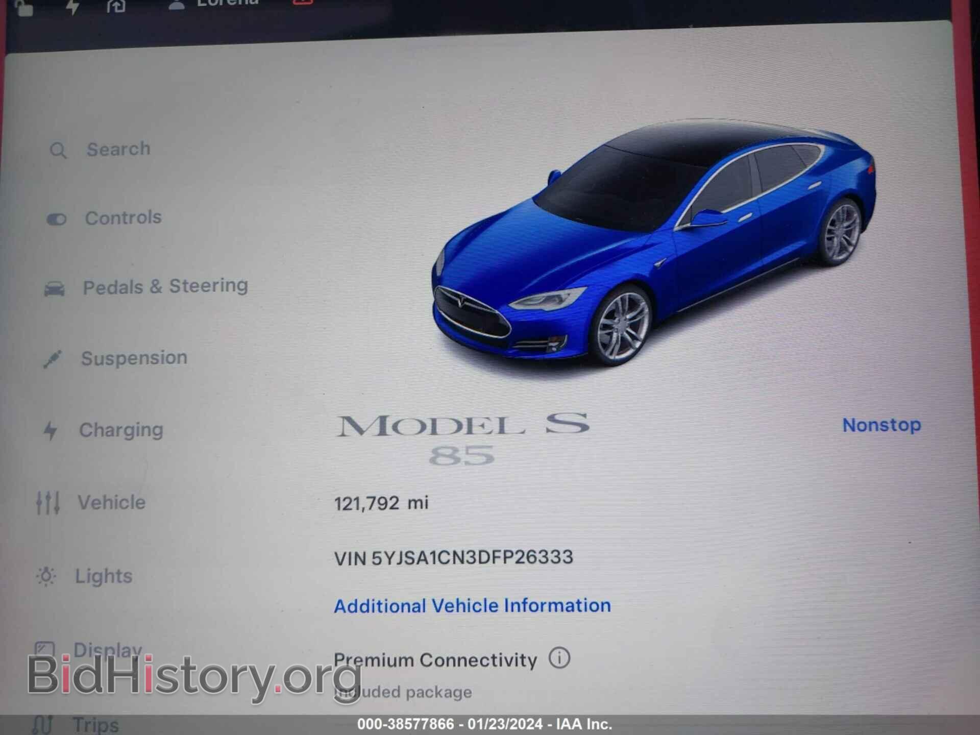 2013 TESLA MODEL S - VIN: 5YJSA1CN3DFP26333 - Фото 7