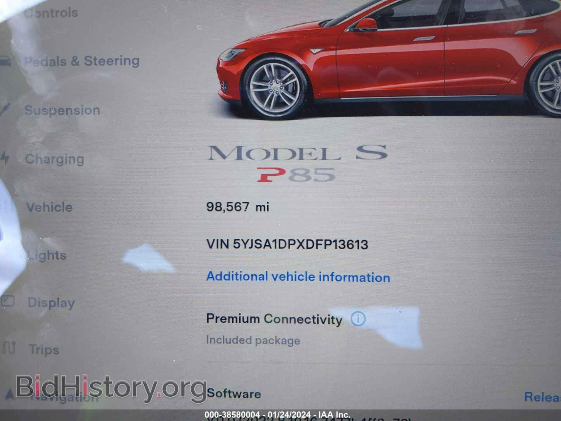 2013 TESLA MODEL S - VIN: 5YJSA1DPXDFP13613 - Photo 7