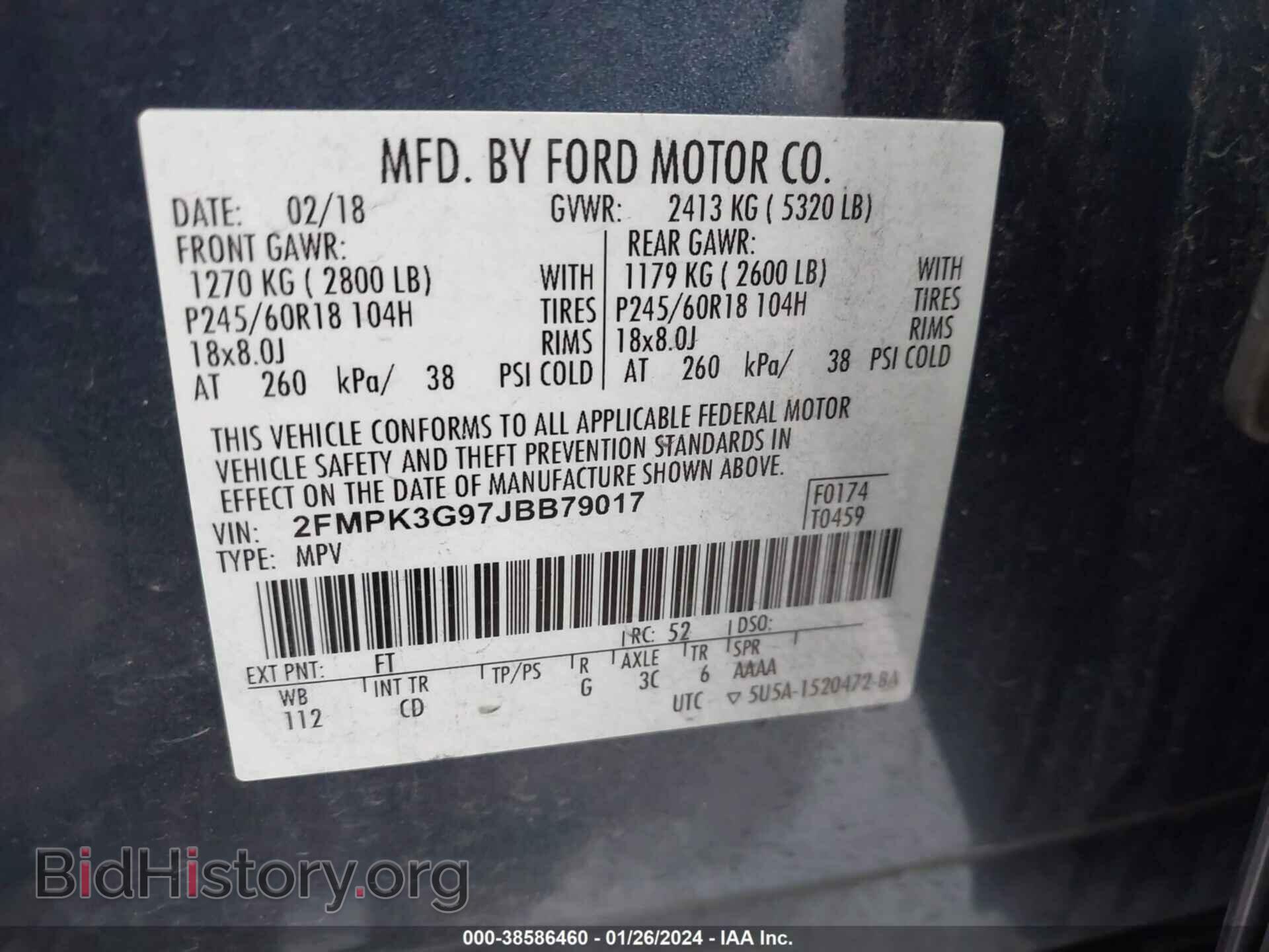 2018 FORD EDGE - VIN: 2FMPK3G97JBB79017 - Photo 9