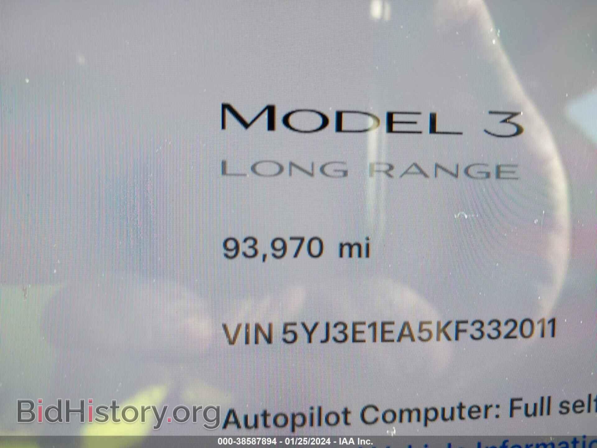 2019 TESLA MODEL 3 - VIN: 5YJ3E1EA5KF332011 - Photo 15