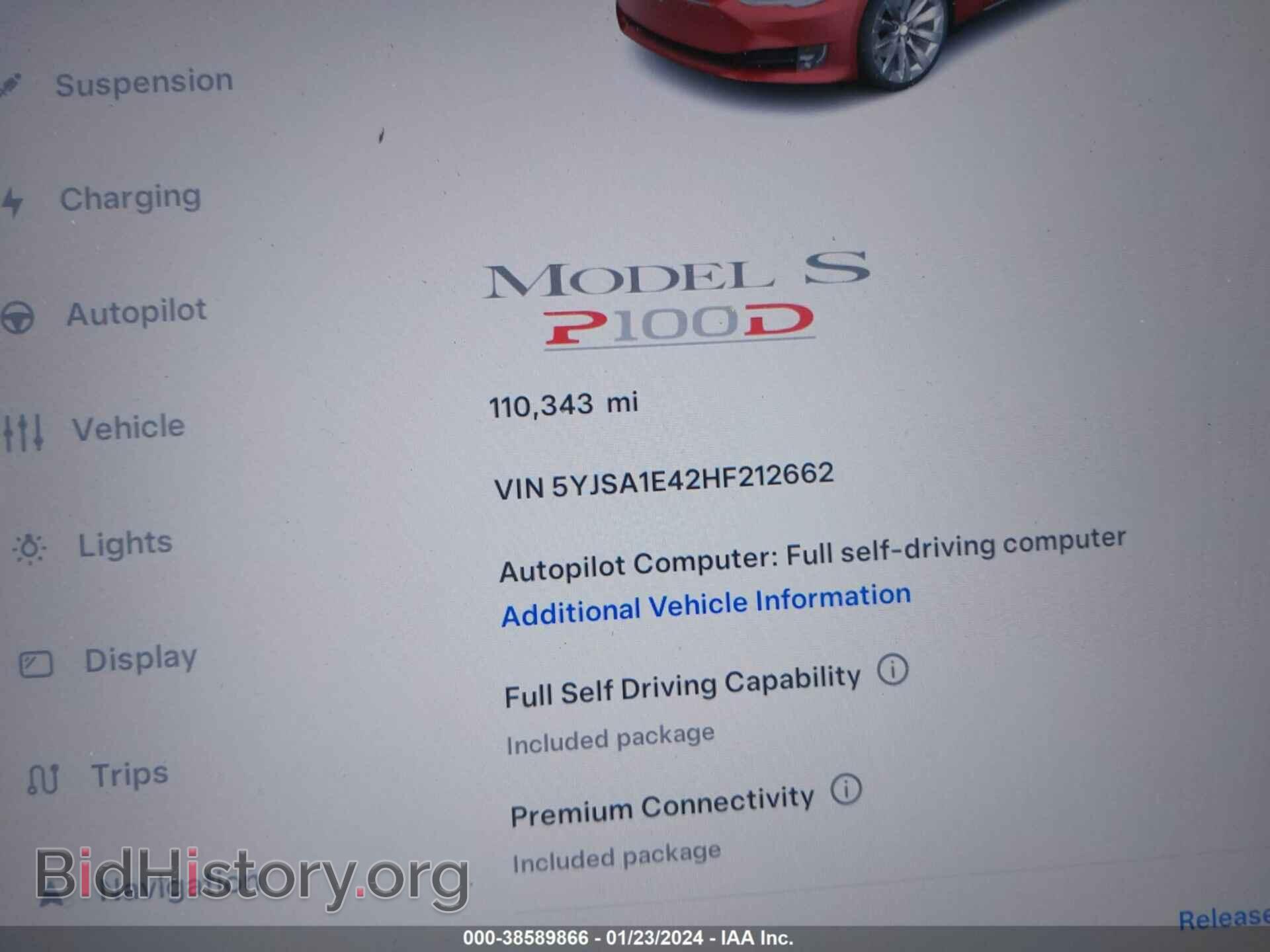 2017 TESLA MODEL S - VIN: 5YJSA1E42HF212662 - Photo 15