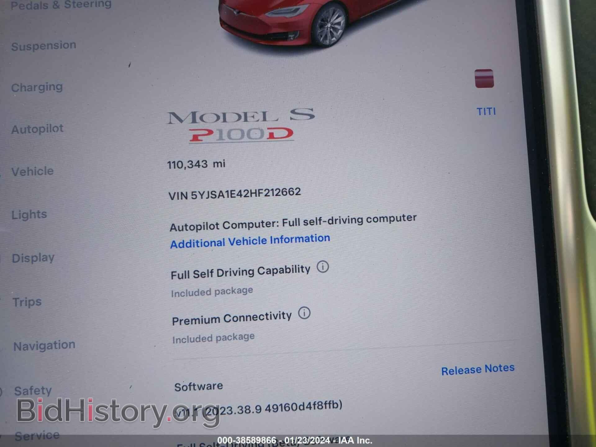 2017 TESLA MODEL S - VIN: 5YJSA1E42HF212662 - Photo 7