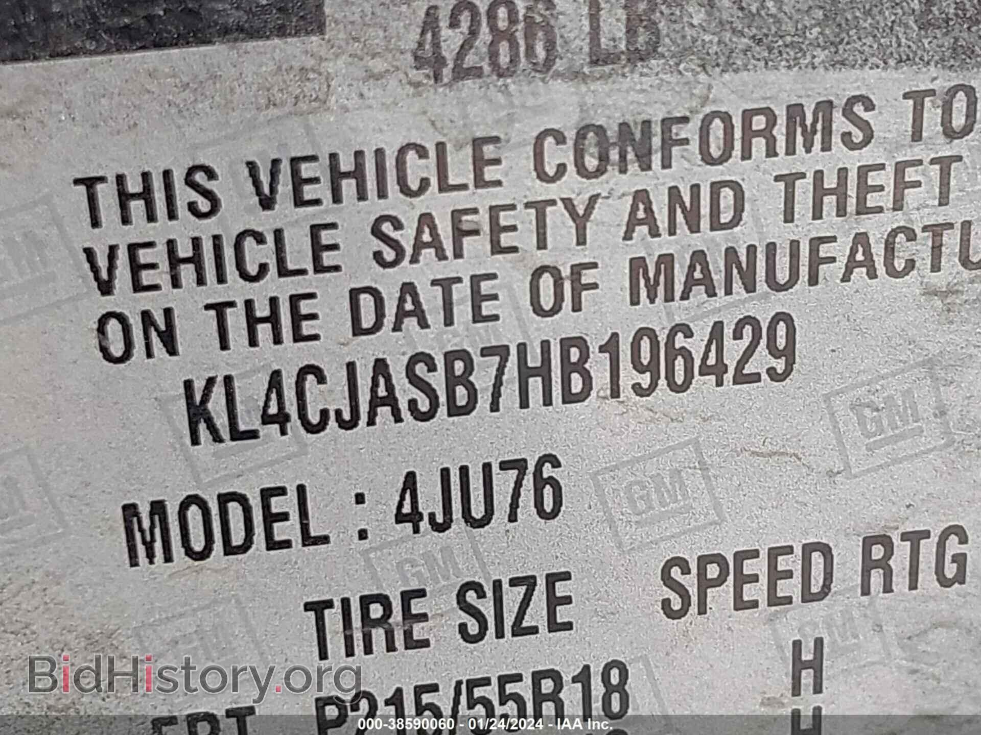 2017 BUICK ENCORE - VIN: KL4CJASB7HB196429 - Фото 9