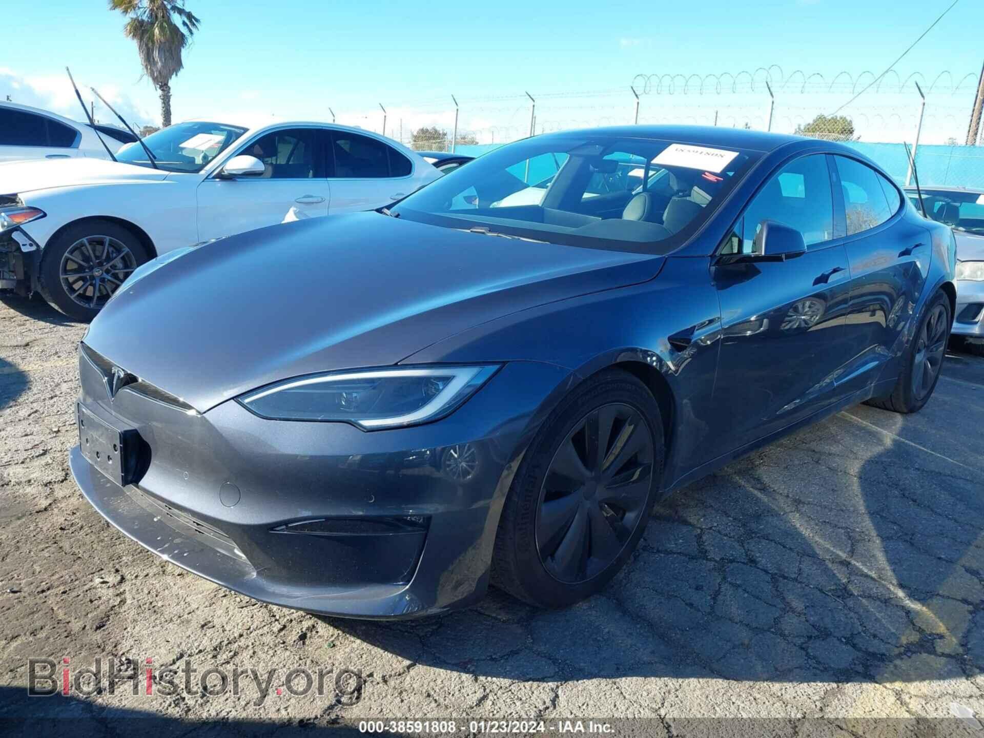 2022 TESLA MODEL S - VIN: 5YJSA1E52NF493415 - Фото 2
