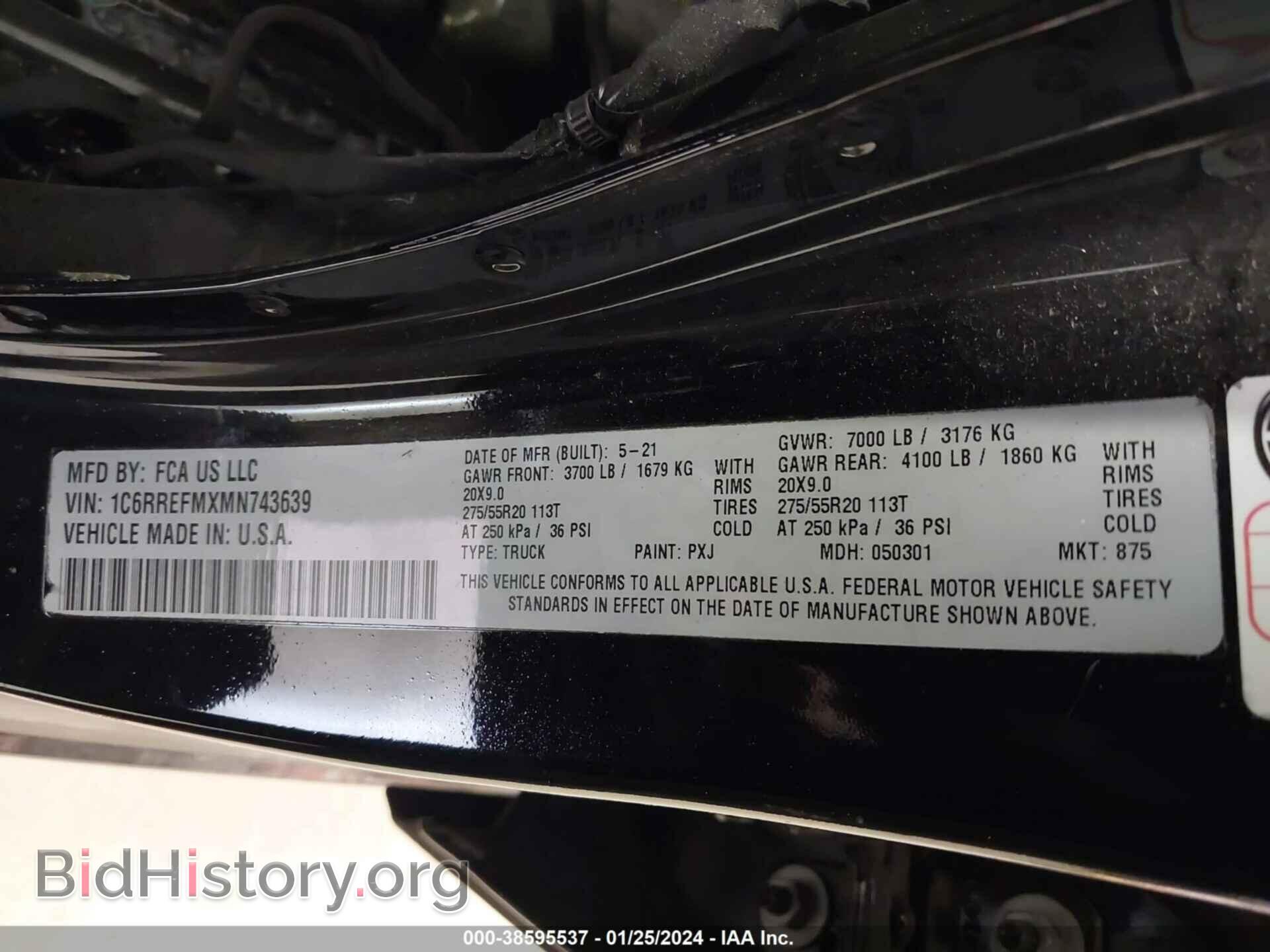 2021 RAM 1500 - VIN: 1C6RREFMXMN743639 - Photo 9