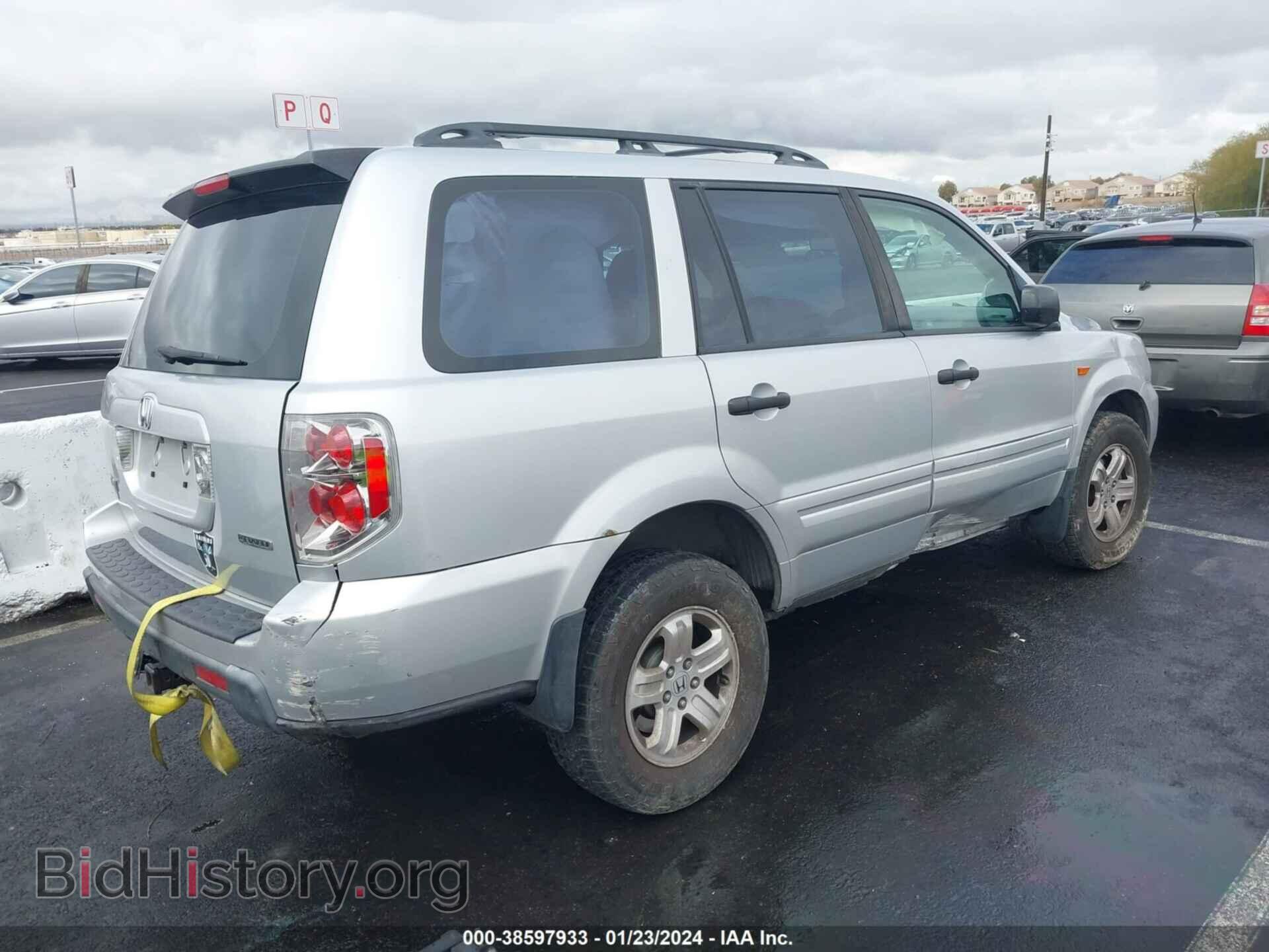 2006 HONDA PILOT - VIN: 2HKYF18186H527462 - Фото 4